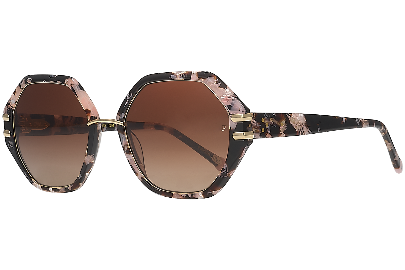 Clémence & Margaux La Marbella lunettes de soleil Marbré Rose Brun