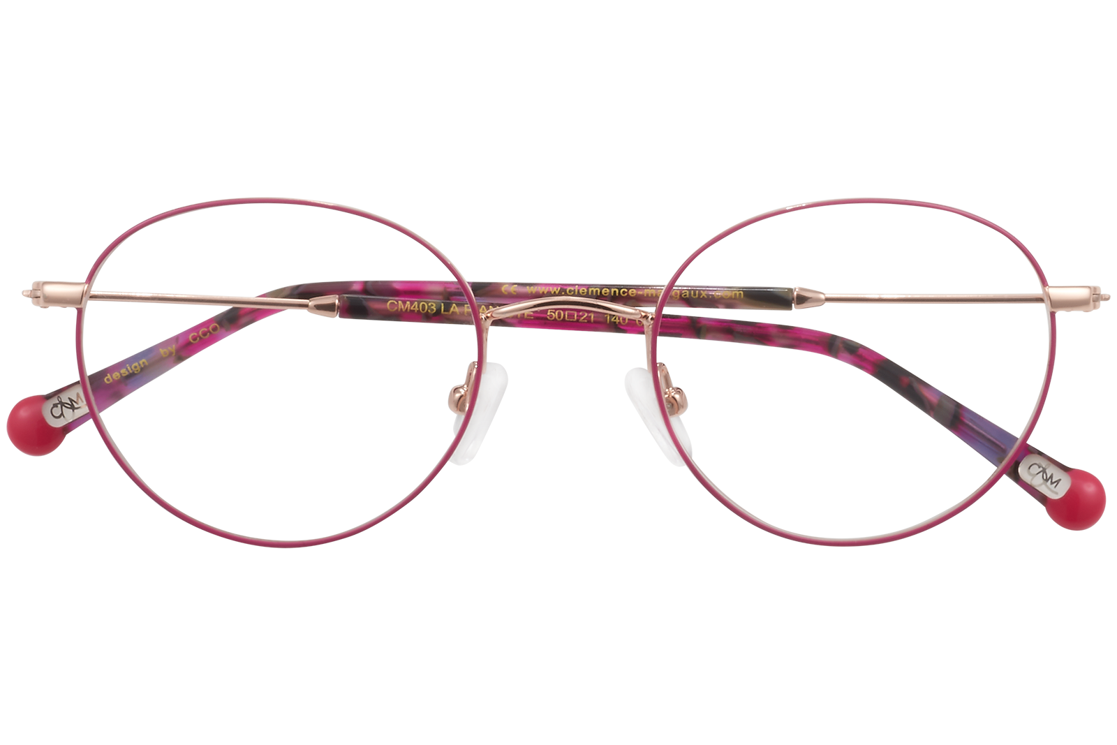 Clémence & Margaux La Pianiste lunettes de vue doré rose