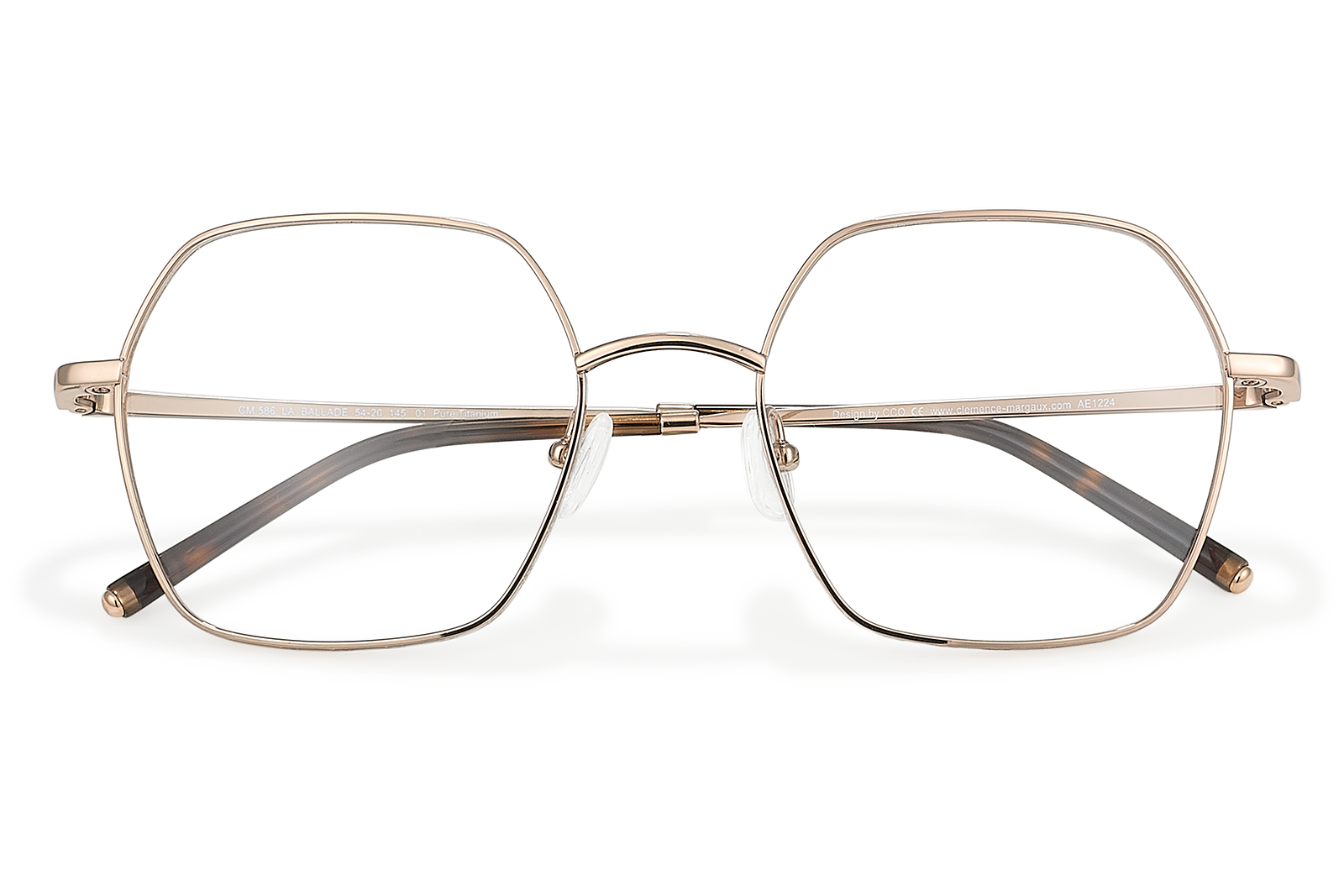 Clémence & Margaux Optiques La Ballade lunettes de vue doré carrée