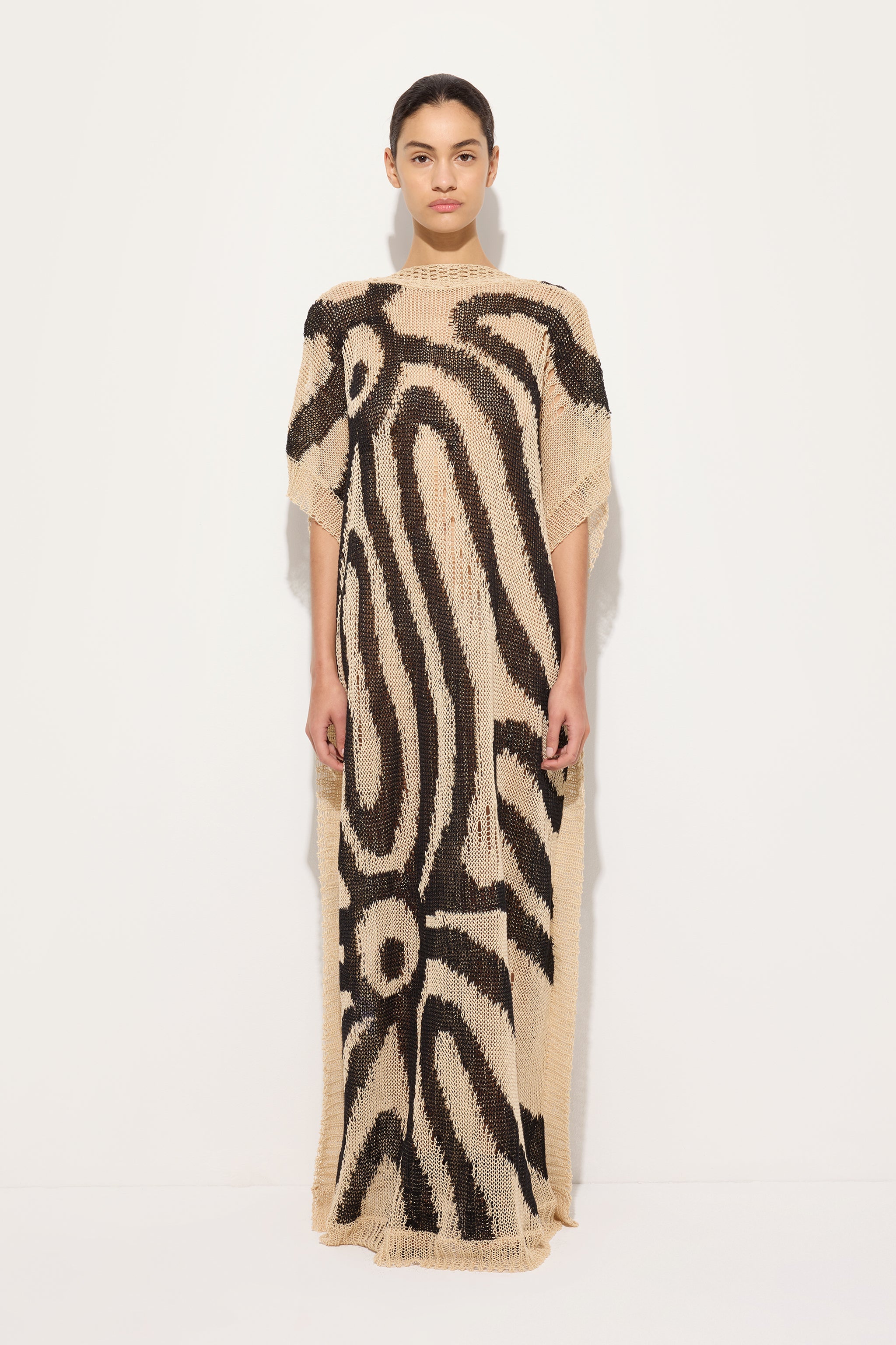 Emilio Pucci Caftano Marmo caftan lin beige