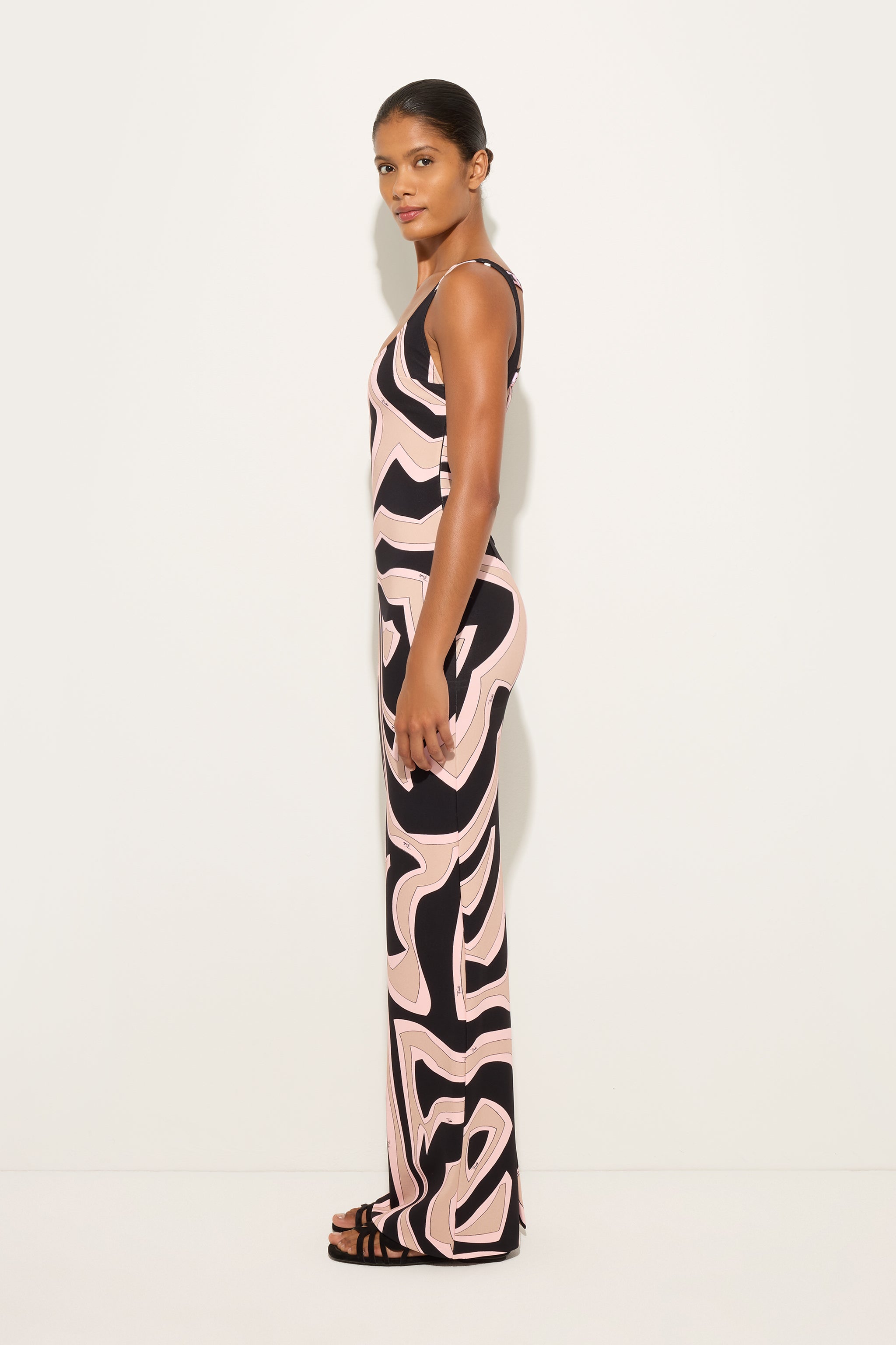 Emilio Pucci Dresses robe longue Labirinto nude 38 jersey