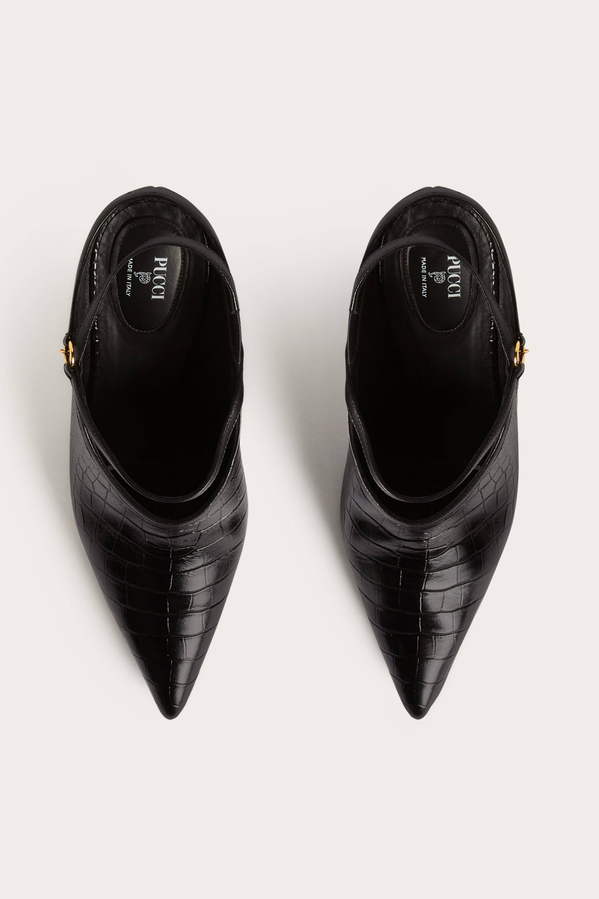 Emilio Pucci chaussures cuir noir brides 38