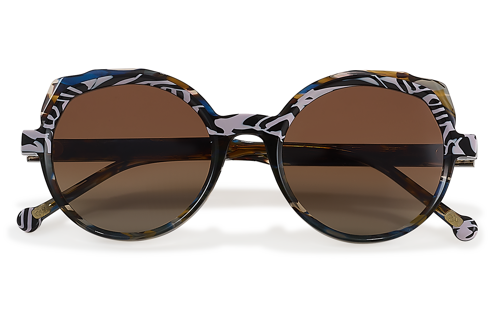 Clémence & Margaux La Céphalonie lunettes de soleil Noir Écaille cat eye