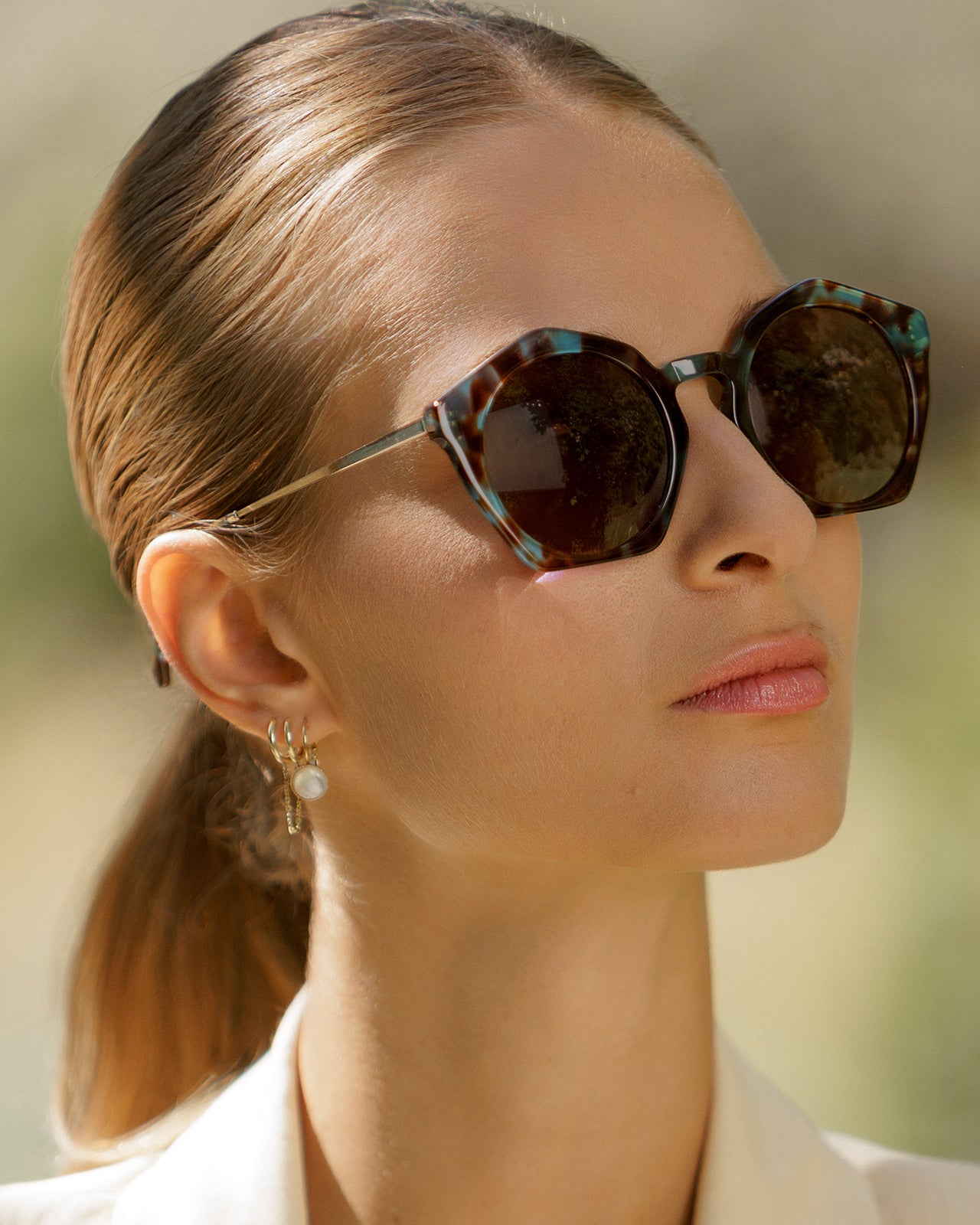 Clémence & Margaux La Vedette lunettes de soleil Brun & Bleu polarisé