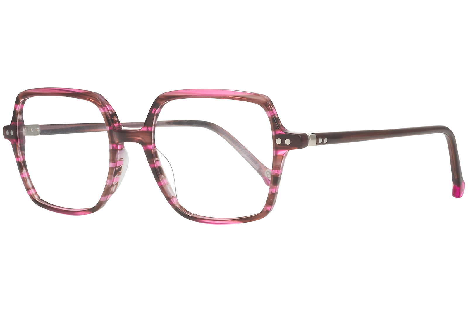 Clémence & Margaux La Taquine lunettes de vue Brun & Rose carré