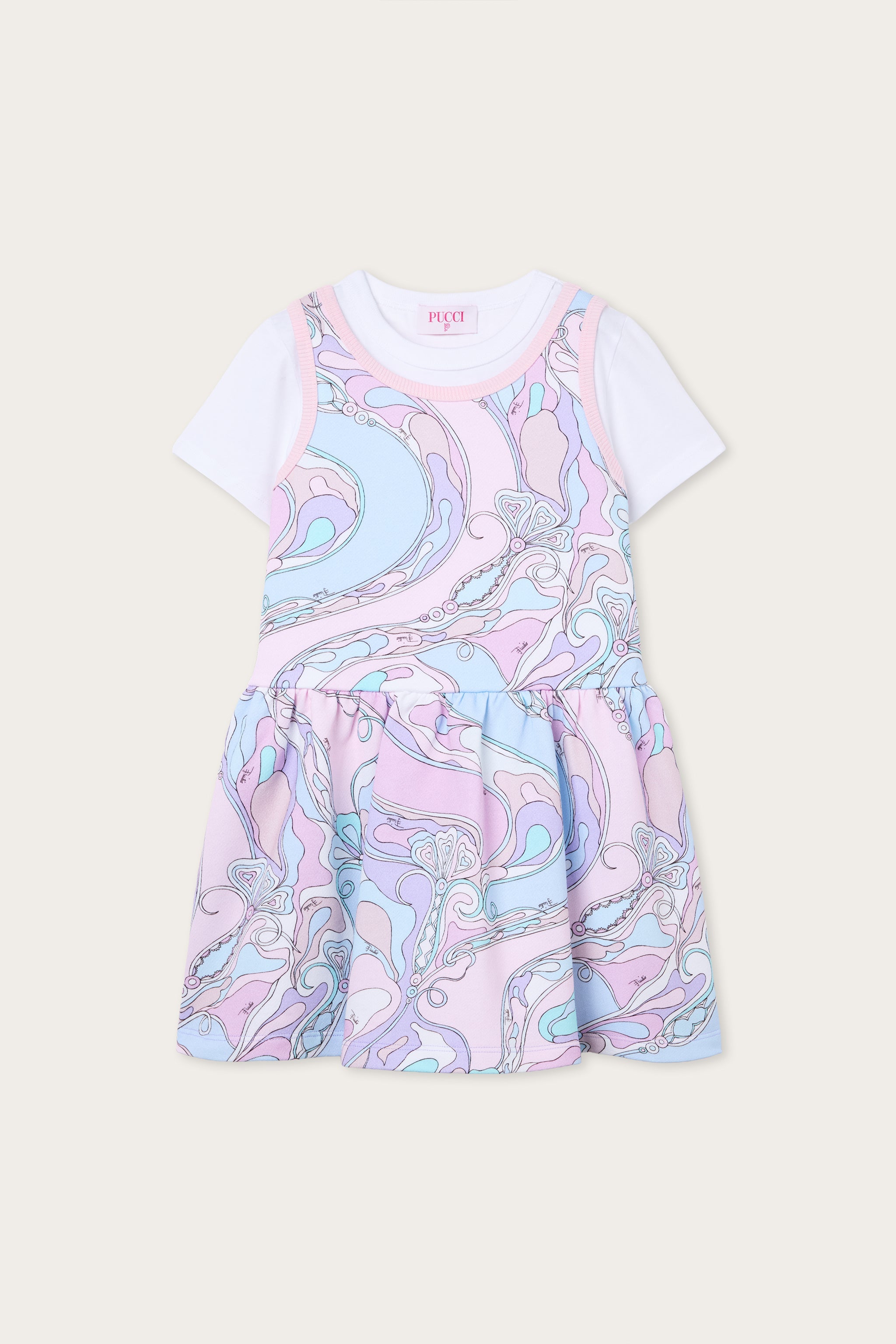 Emilio Pucci Orchidee robe fille rose coton