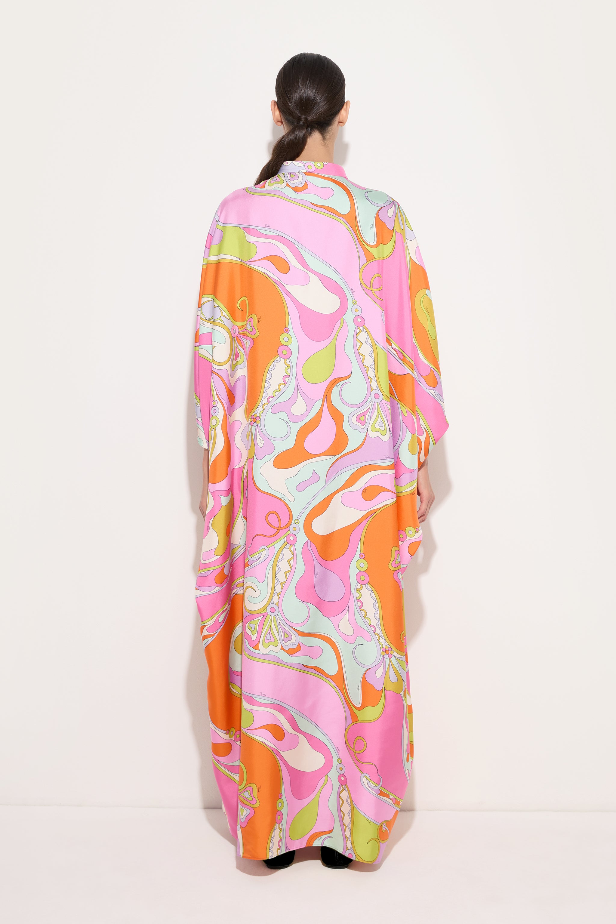 Emilio Pucci Kaftans Orchidee caftan multicolor soie
