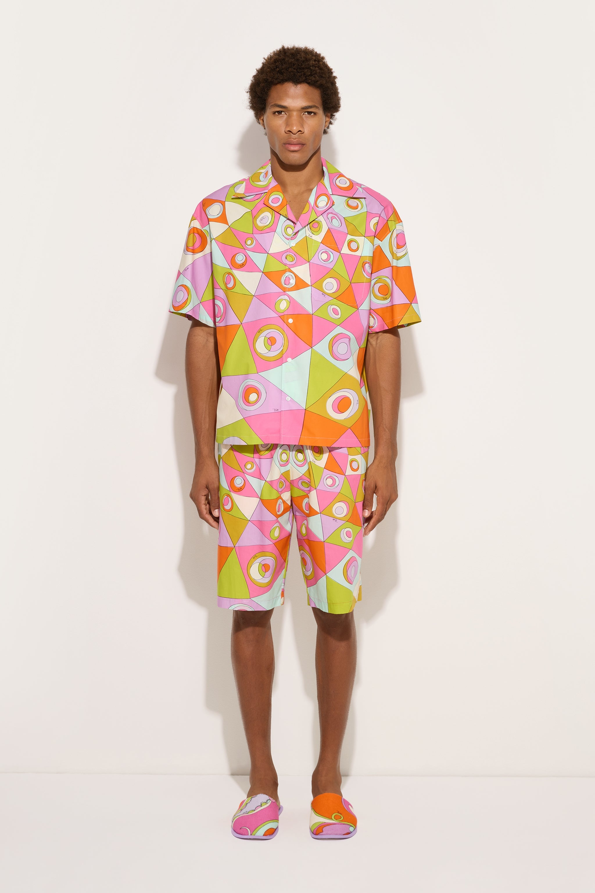 Emilio Pucci Camicia Bowling chemise coton multicolore