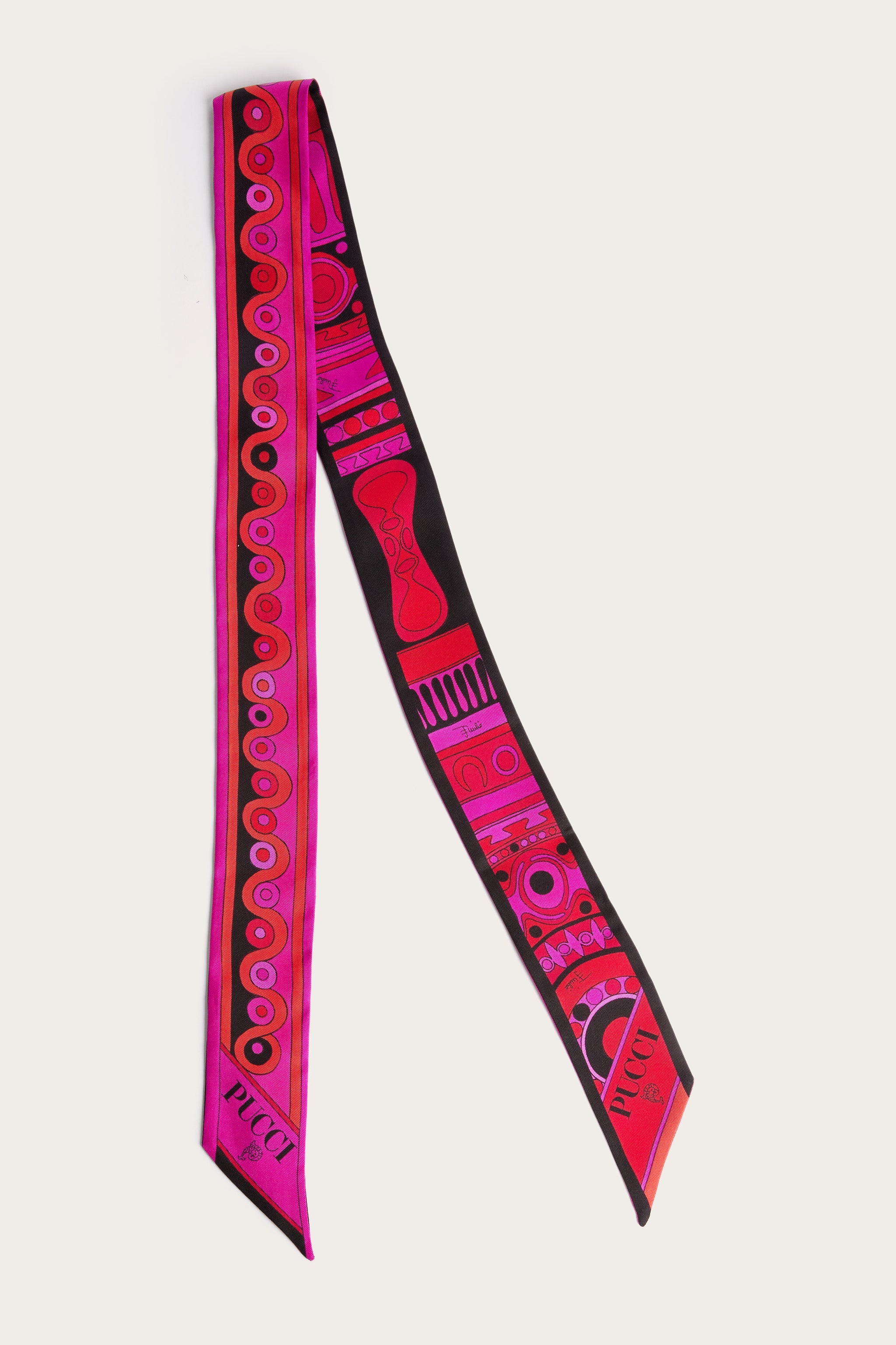 Emilio Pucci Bandeau Soie Mix Fuchsia Noir 5x120