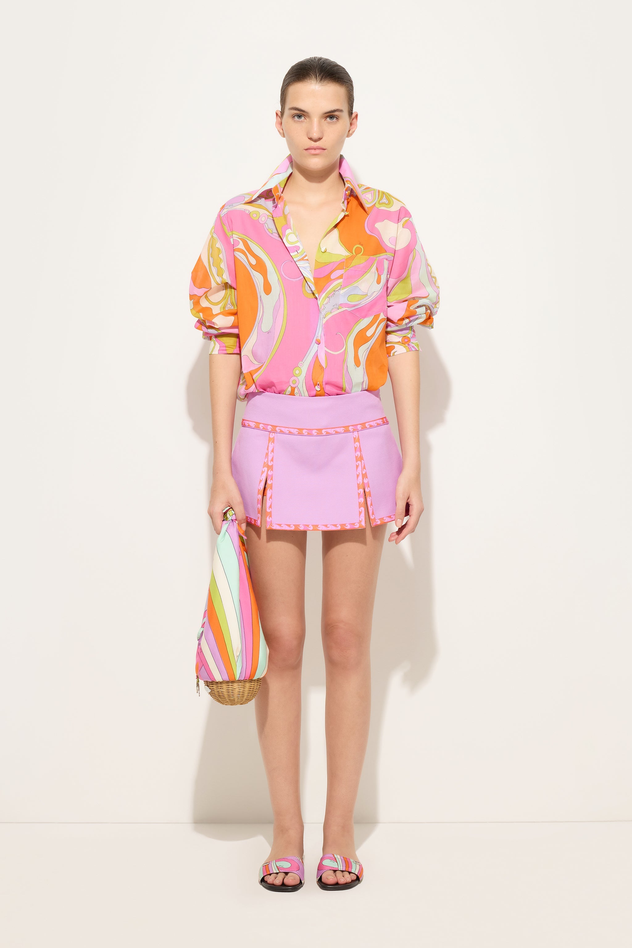 Emilio Pucci Orchidee chemise multicolore XS