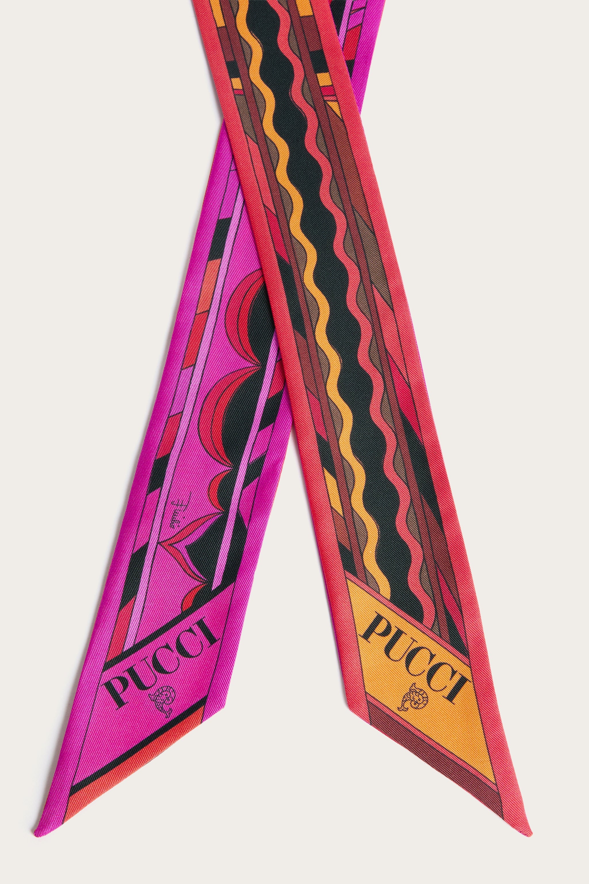 Emilio Pucci SILKS Foulard Soie foulard fuchsia orange