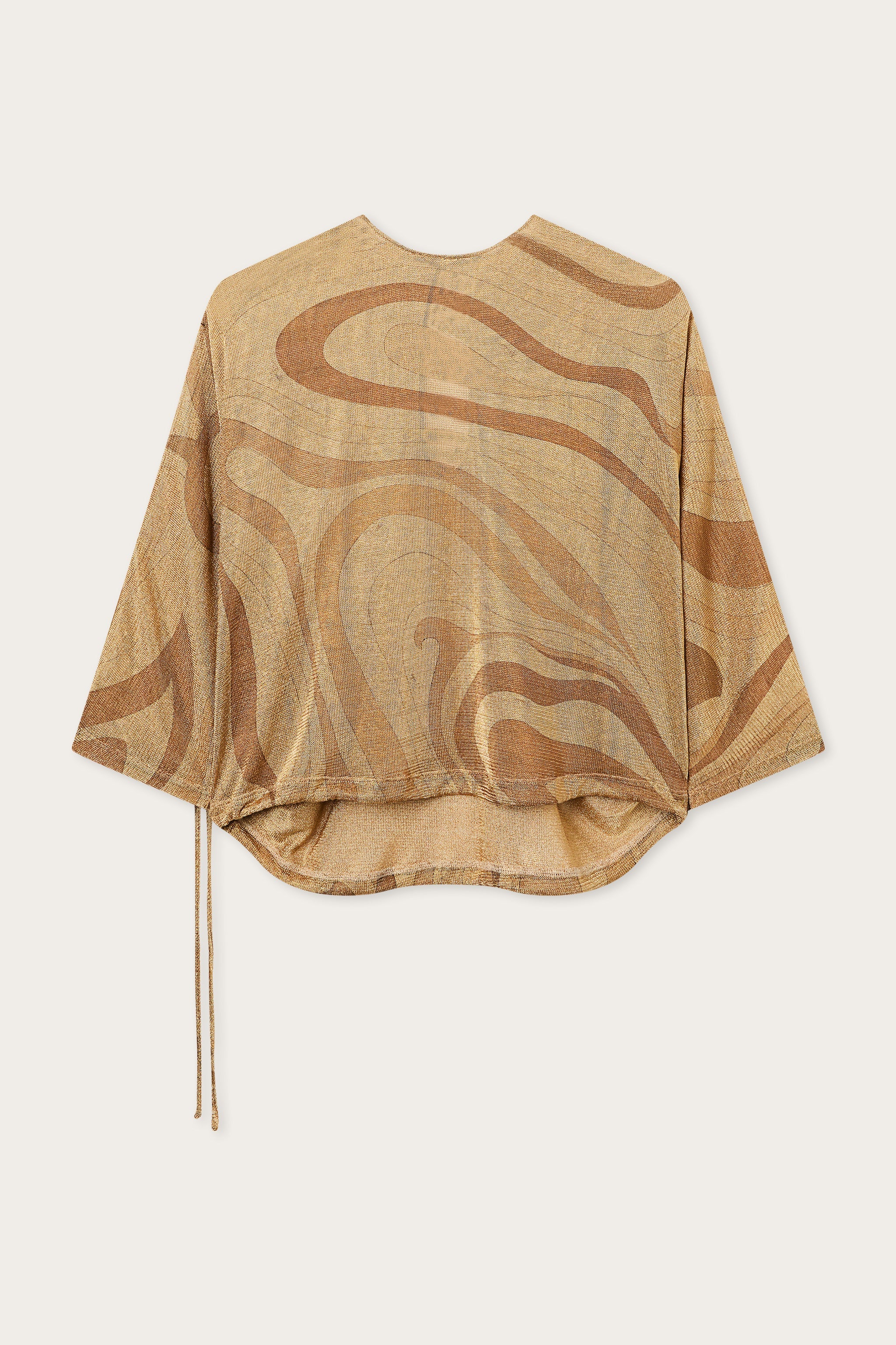 Emilio Pucci Top Lamé Marmo Oro 38-44