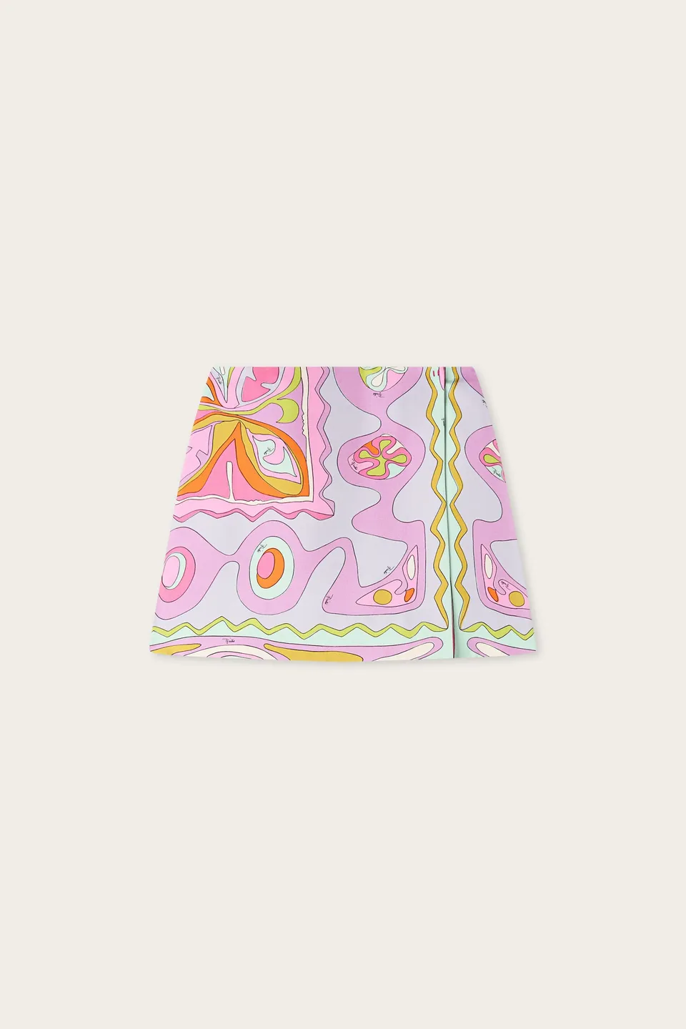 Emilio Pucci Angoli jupe soie multicolore boutons