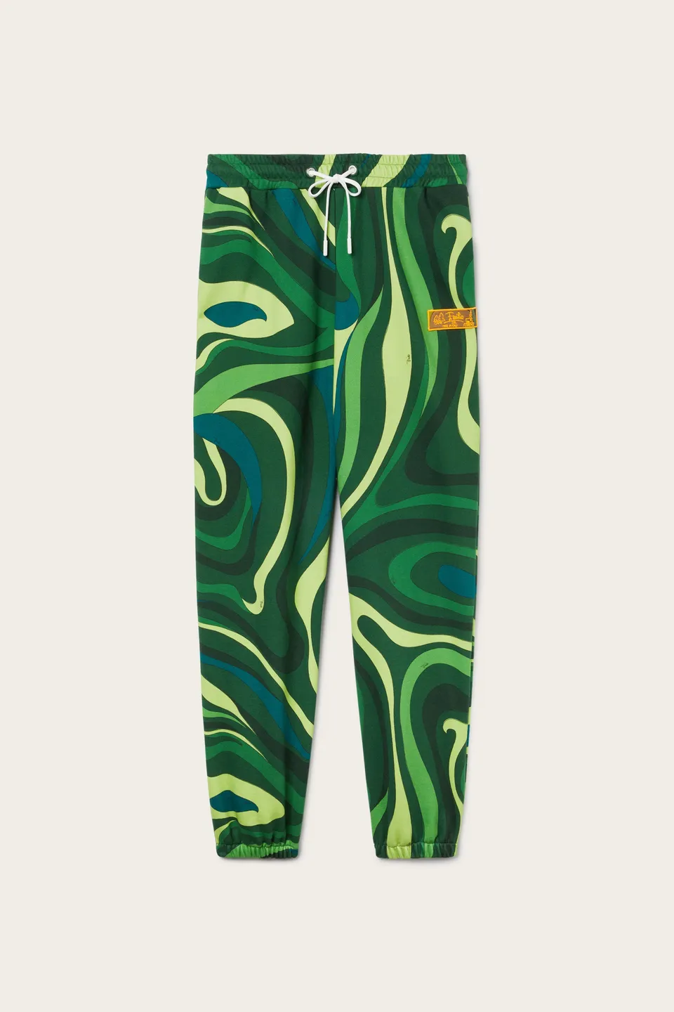 Emilio Pucci Joggers Pile jogging vert imprimé Marmo
