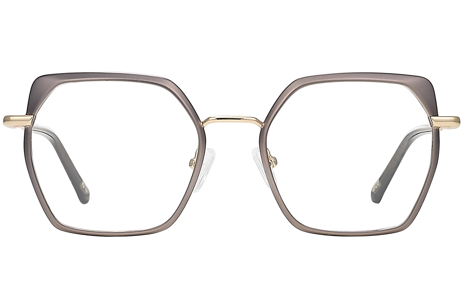 Clémence & Margaux Rubis lunettes de vue Taupe & Doré chic
