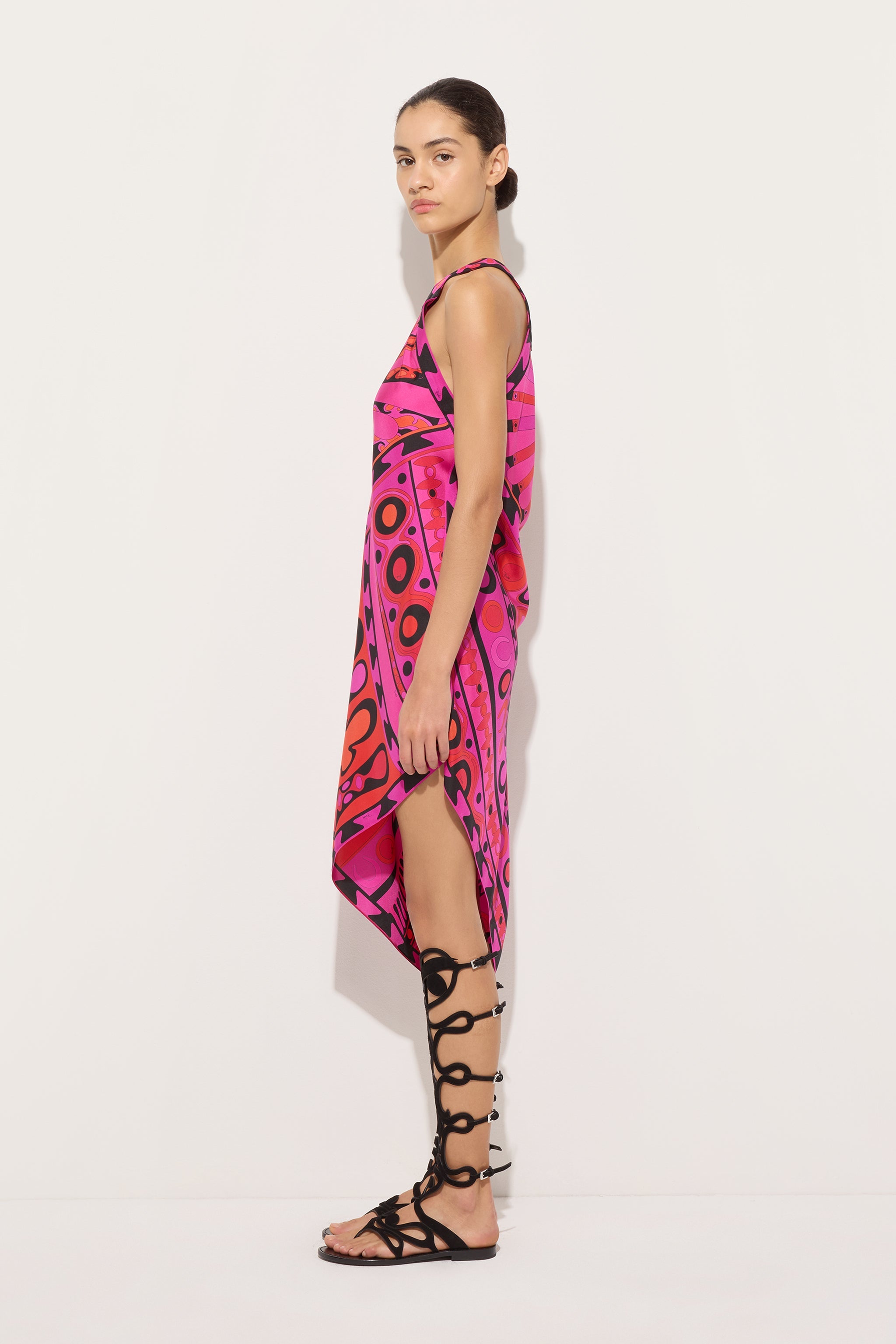 Emilio Pucci Dresses robe soie Soleil fuchsia soie
