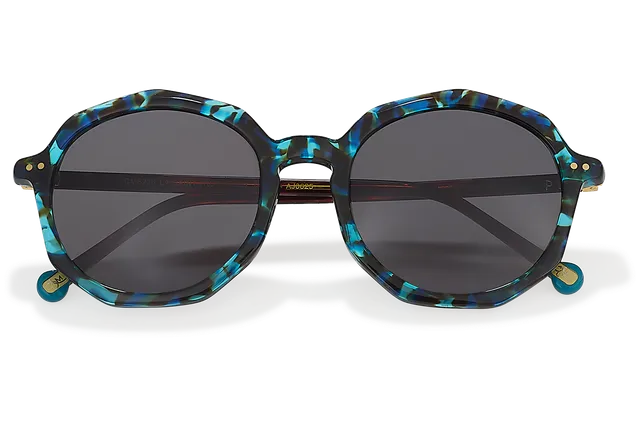 Clémence & Margaux La Saint-Trop lunettes de soleil moucheté bleu vert