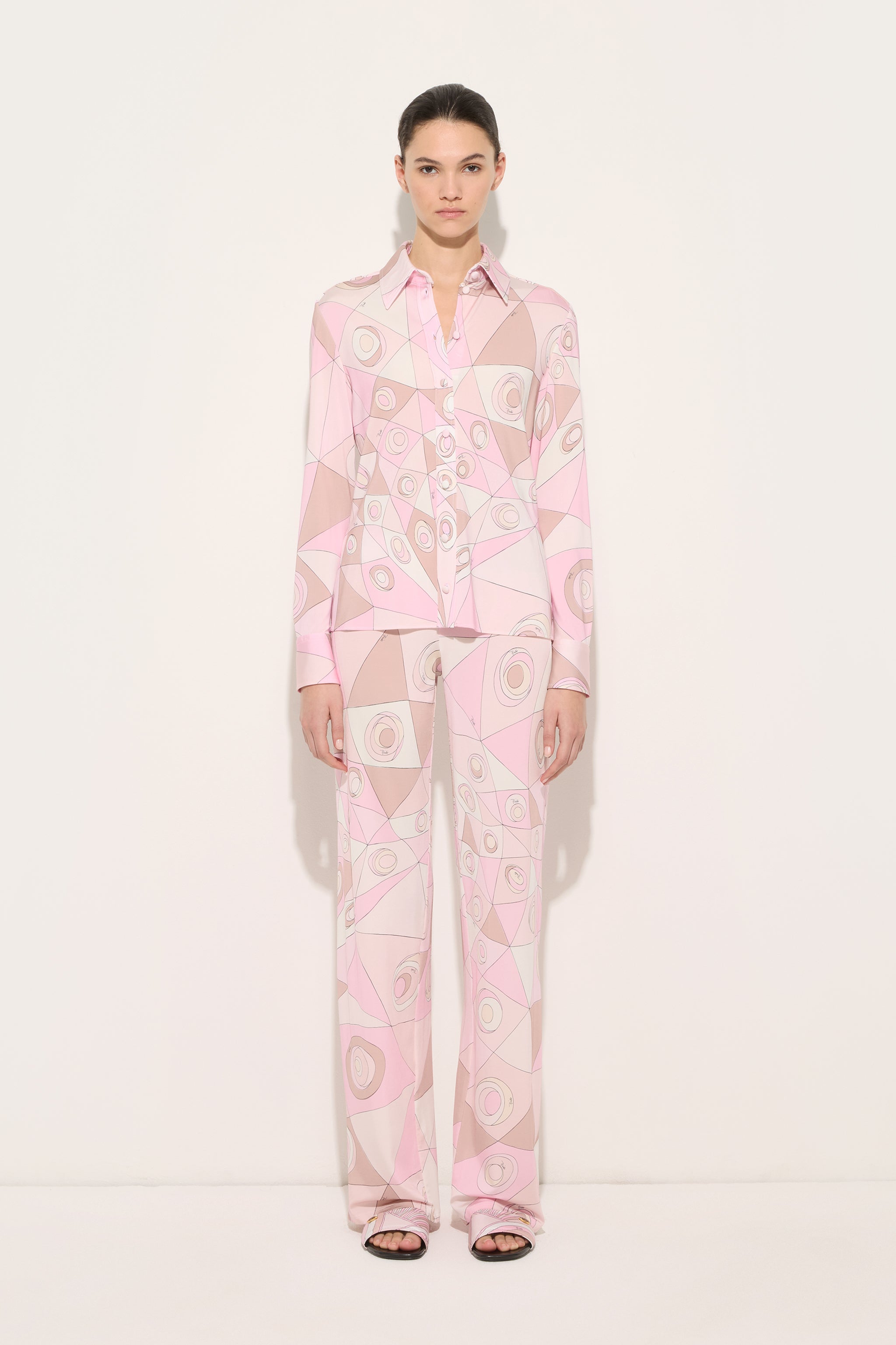 Emilio Pucci Occhi 6HJT326H957062 Pantalon jersey Pink/Nude