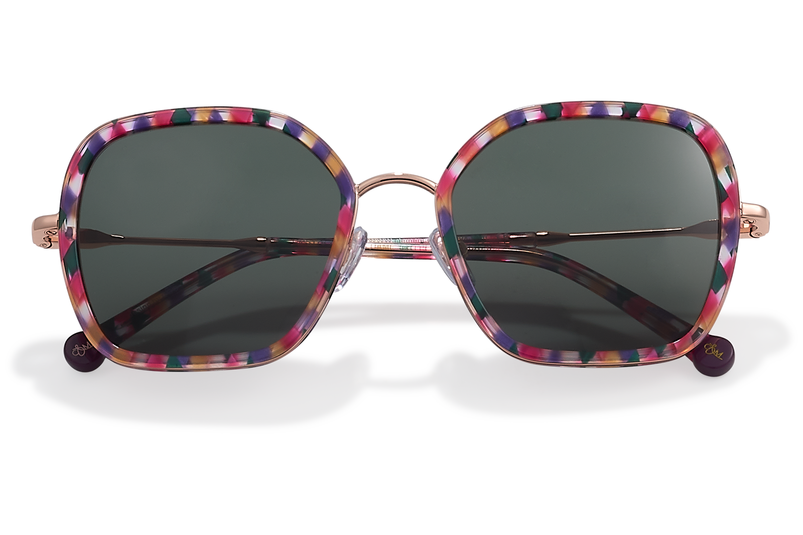 Clémence & Margaux La Jolie Dame lunettes de soleil moucheté bleu brun