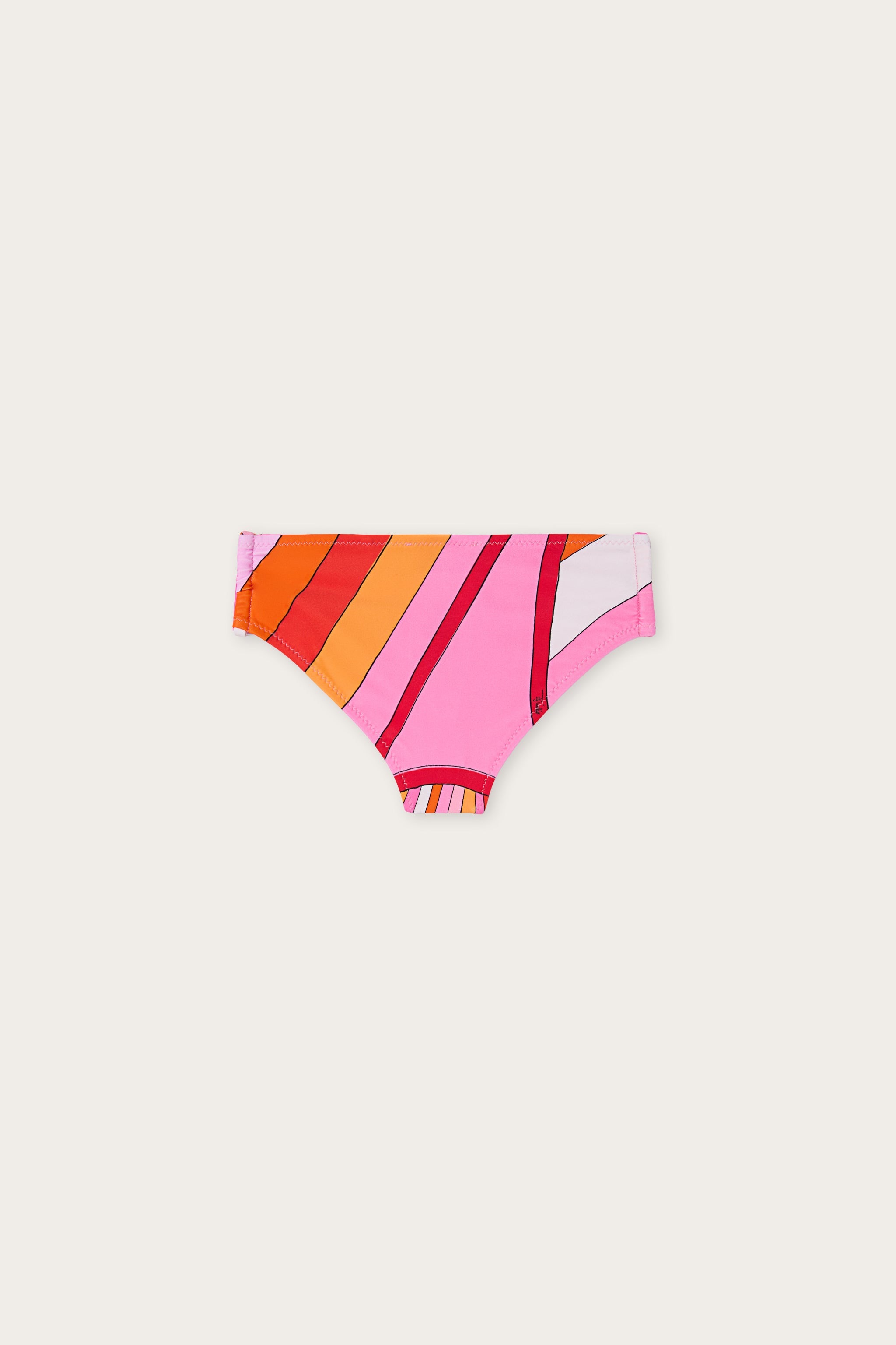 Emilio Pucci Iride bikini fille rose orange lycra