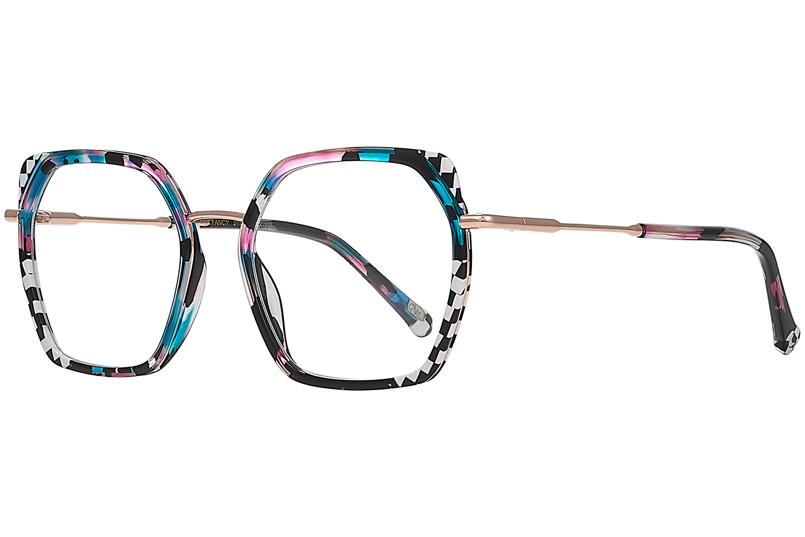 Clémence & Margaux La Fancy lunettes de vue Bordeaux hexagonal