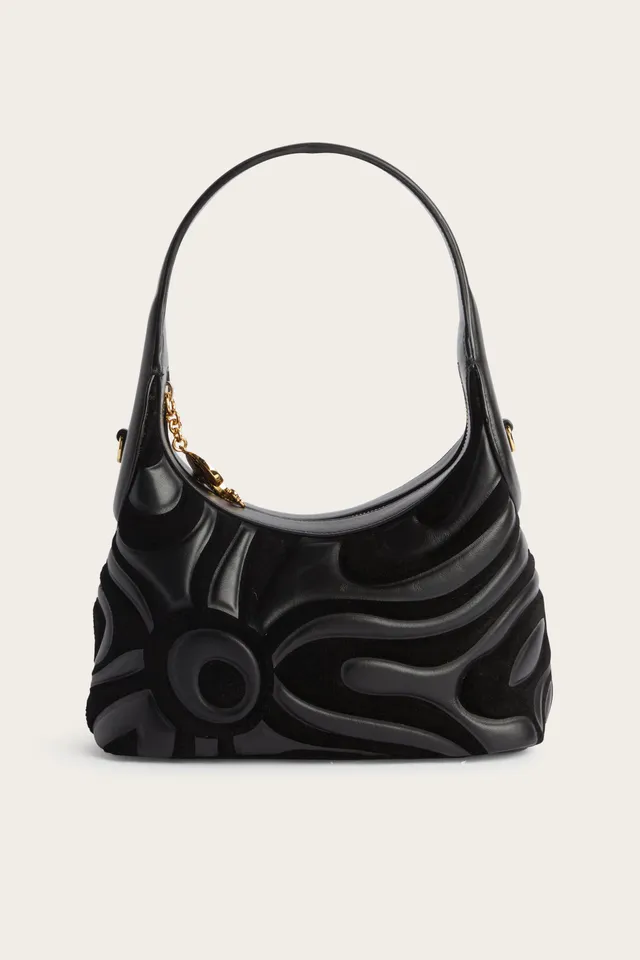 Emilio Pucci Sac Hobo Marmo cuir noir taille unique