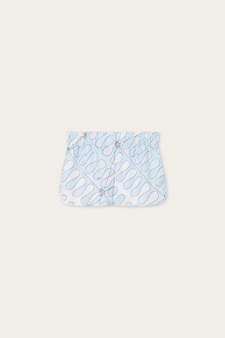 Emilio Pucci Leocorno short femme soie bleu clair
