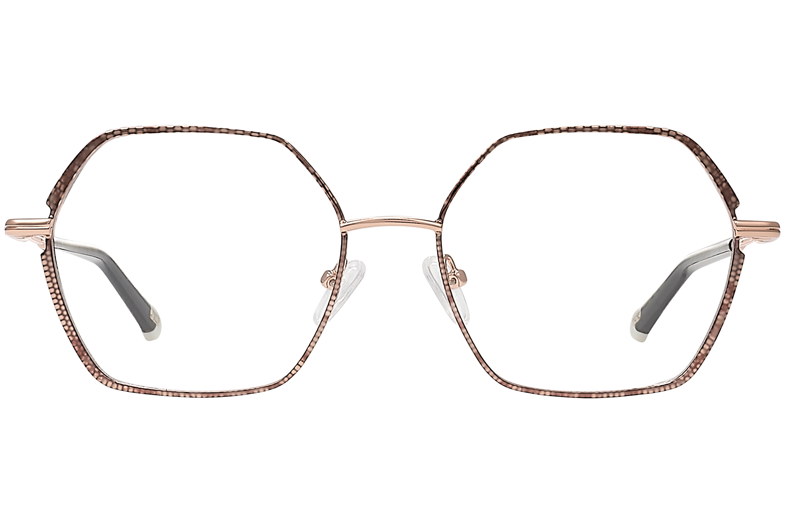 Clémence & Margaux La Mystérieuse lunettes de vue hexagonale doré bleu