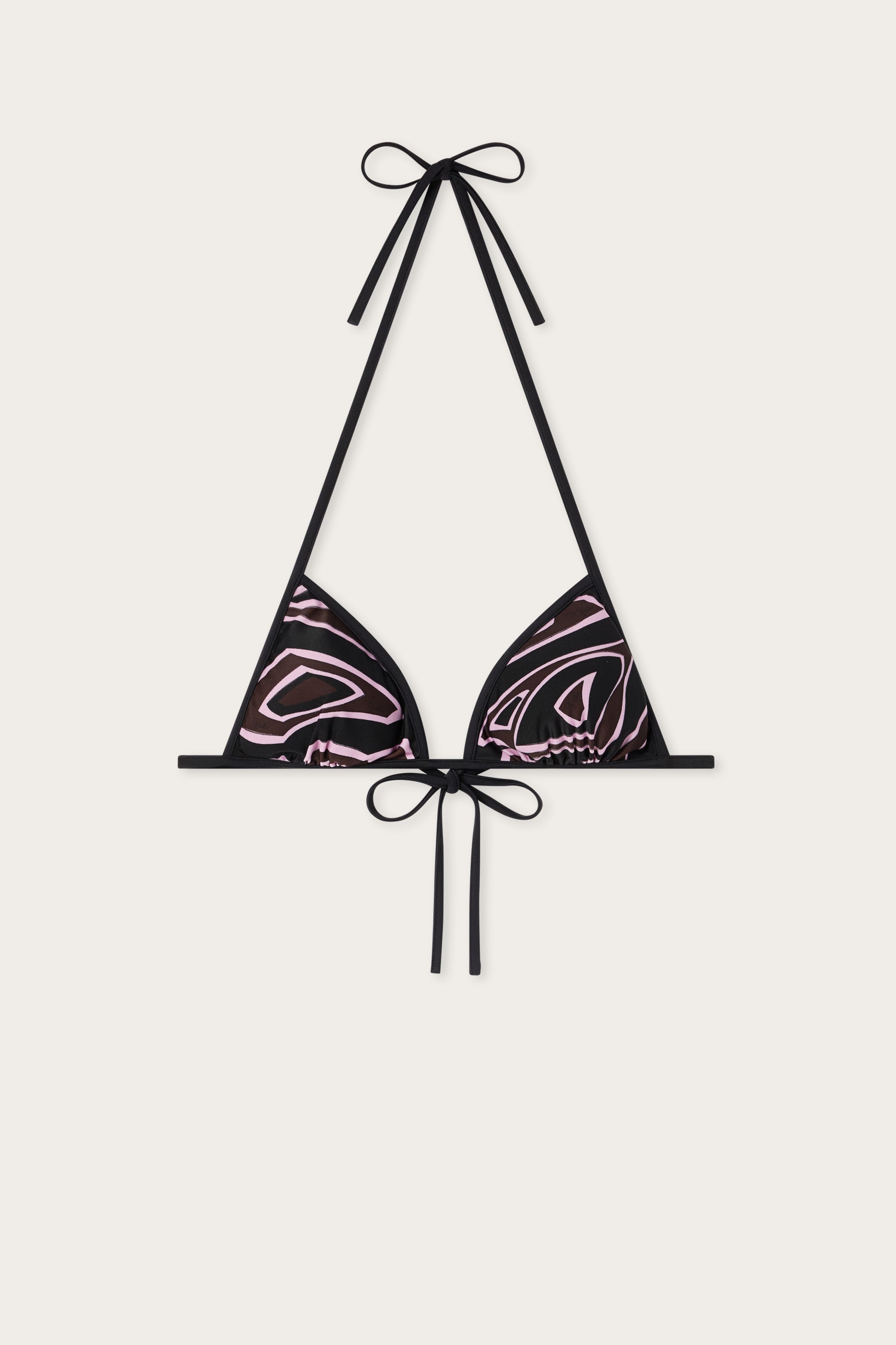 Emilio Pucci Labirinto haut bikini kaki rose lycra