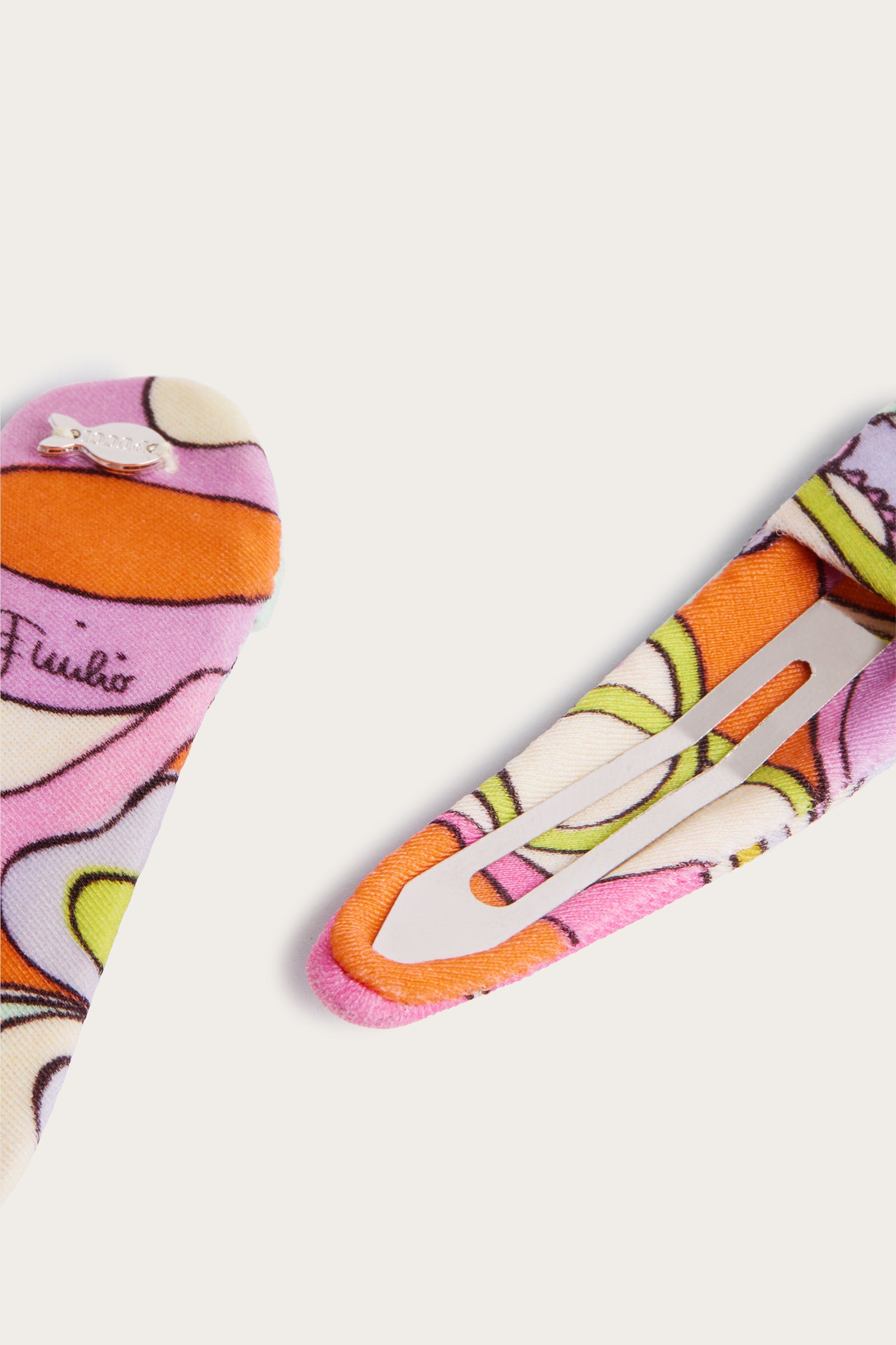 Emilio Pucci Orchidee Set 2 barrettes multicolore OS