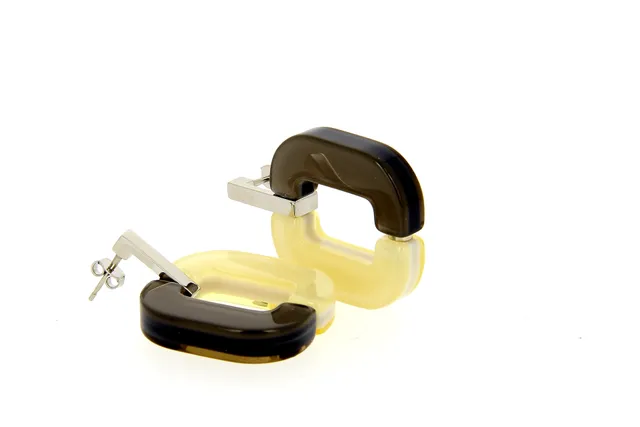 Xavier Derome BO 01 C268-269 boucles d'oreilles acétate
