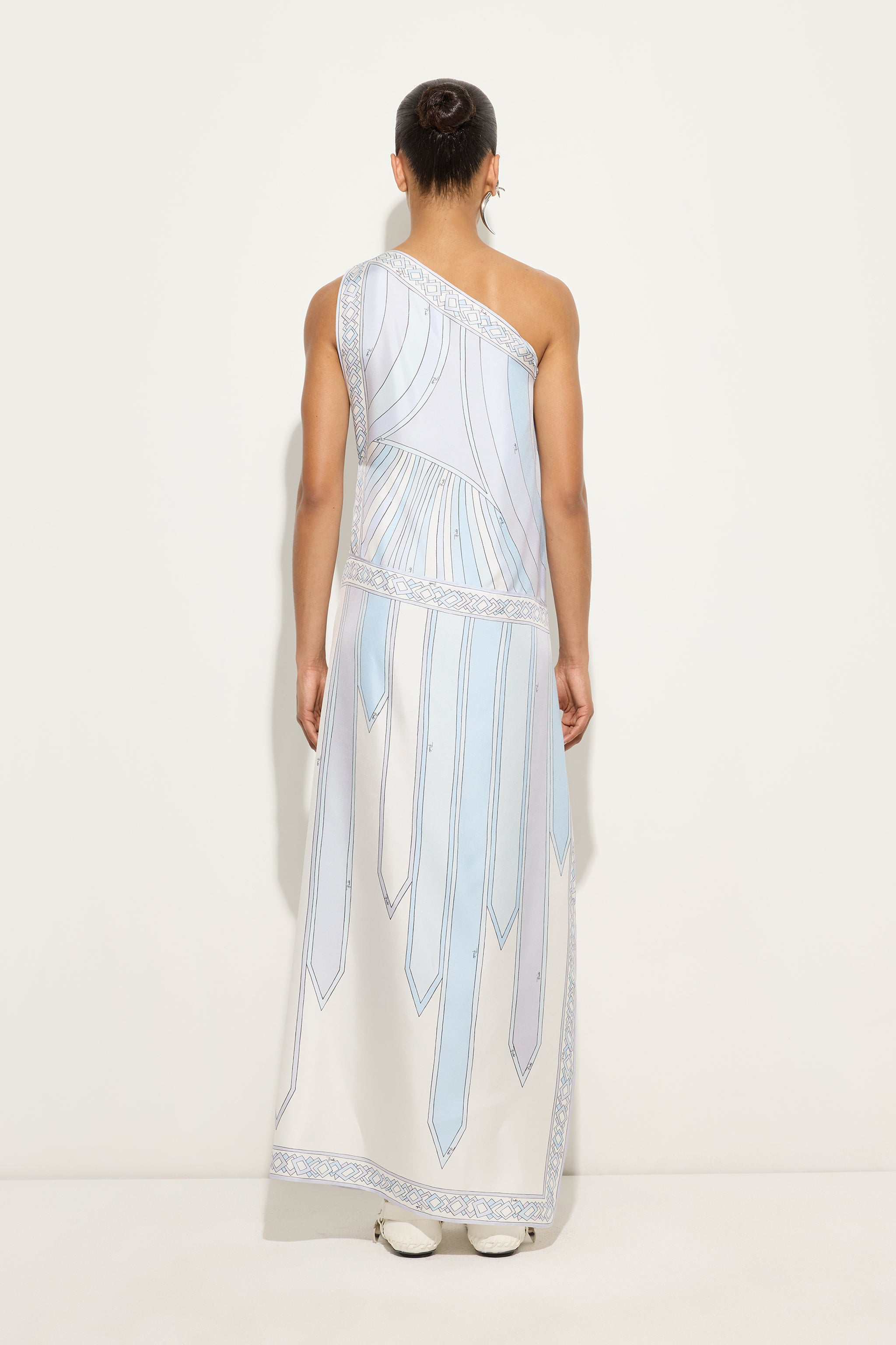 Emilio Pucci Dresses robe soie bleu clair asymétrique