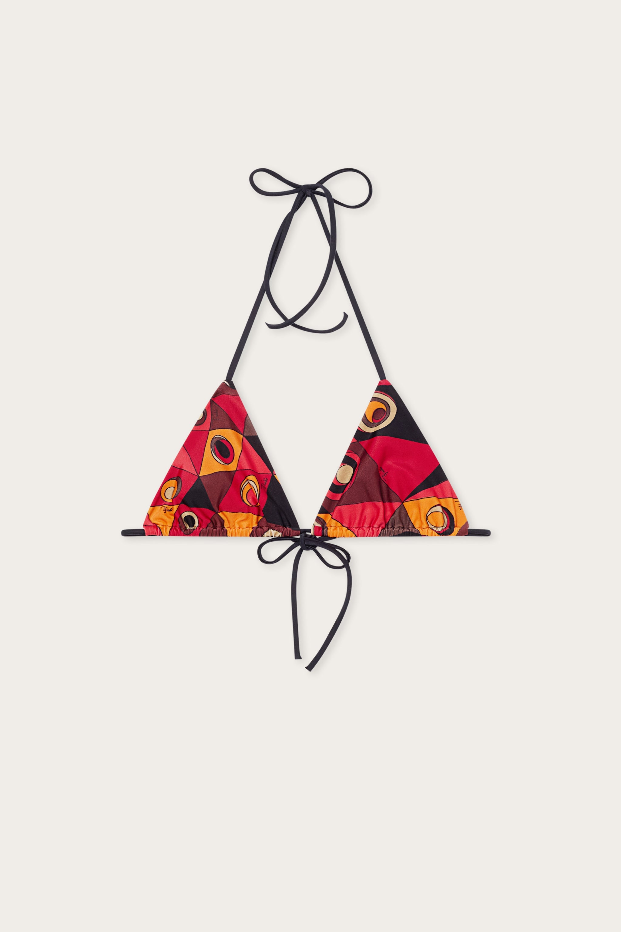 Emilio Pucci Bikini haut triangle Occhi orange maillot lycra