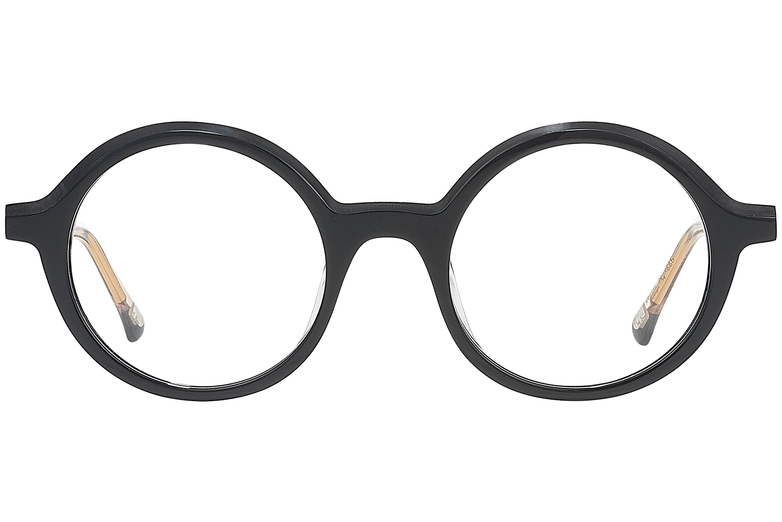 Clémence & Margaux L'Intemporelle lunettes de vue Noir & Doré femme ronde
