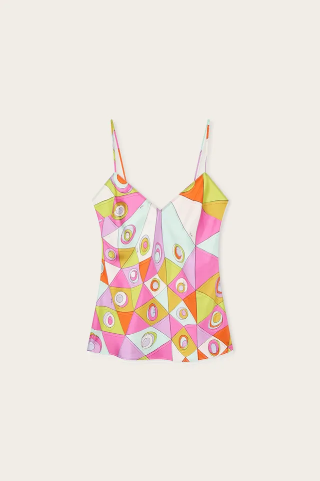 Emilio Pucci Occhi Top Soie Multicolore Femme