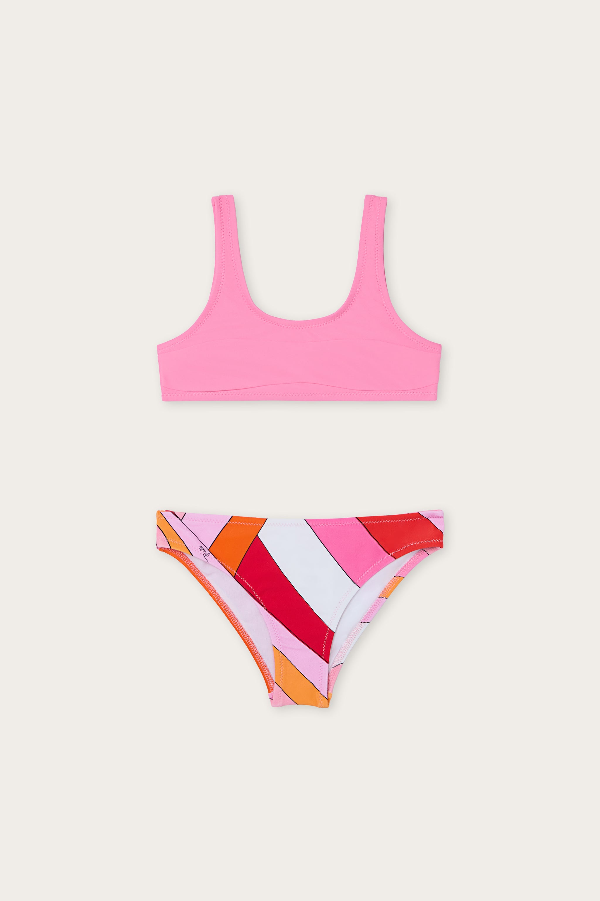 Emilio Pucci Bikini Slip Stampato bikini fille rose orange