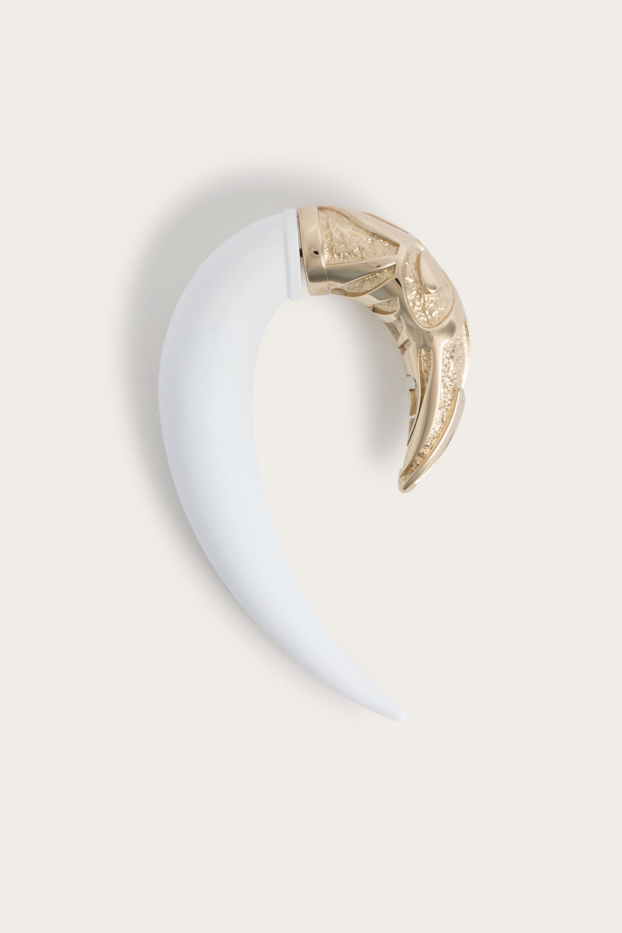 Emilio Pucci Corno Mono Boucle Oreille Laiton Or