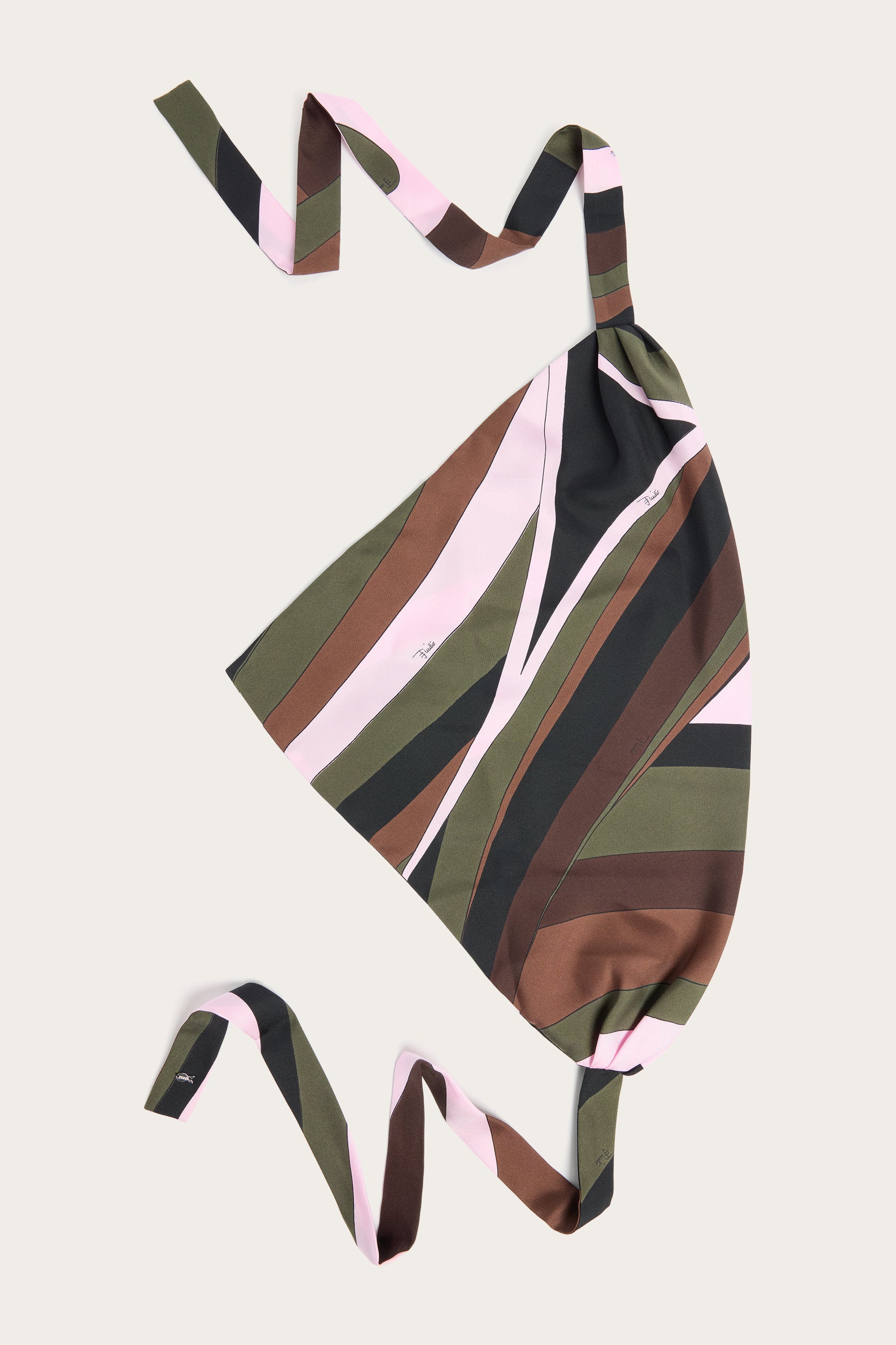 Emilio Pucci Bandana Iride bandana soie kaki rose