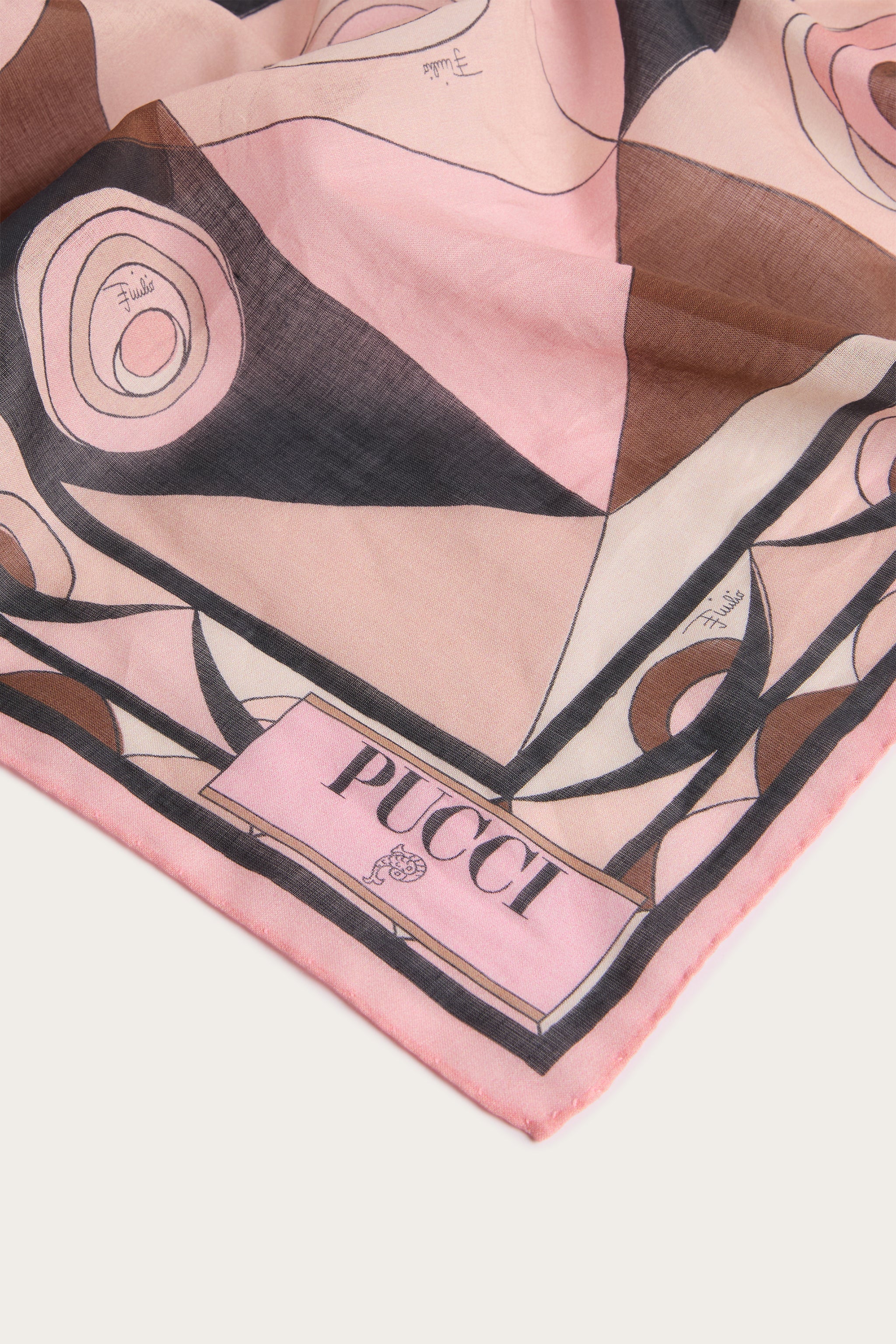 Emilio Pucci Sarong pareo coton nude 52x156 cm