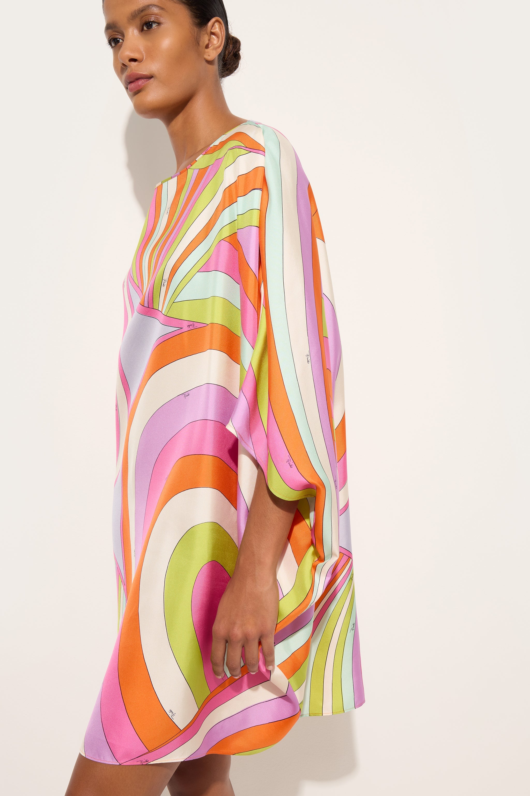 Emilio Pucci Iride caftan soie multicolore OS