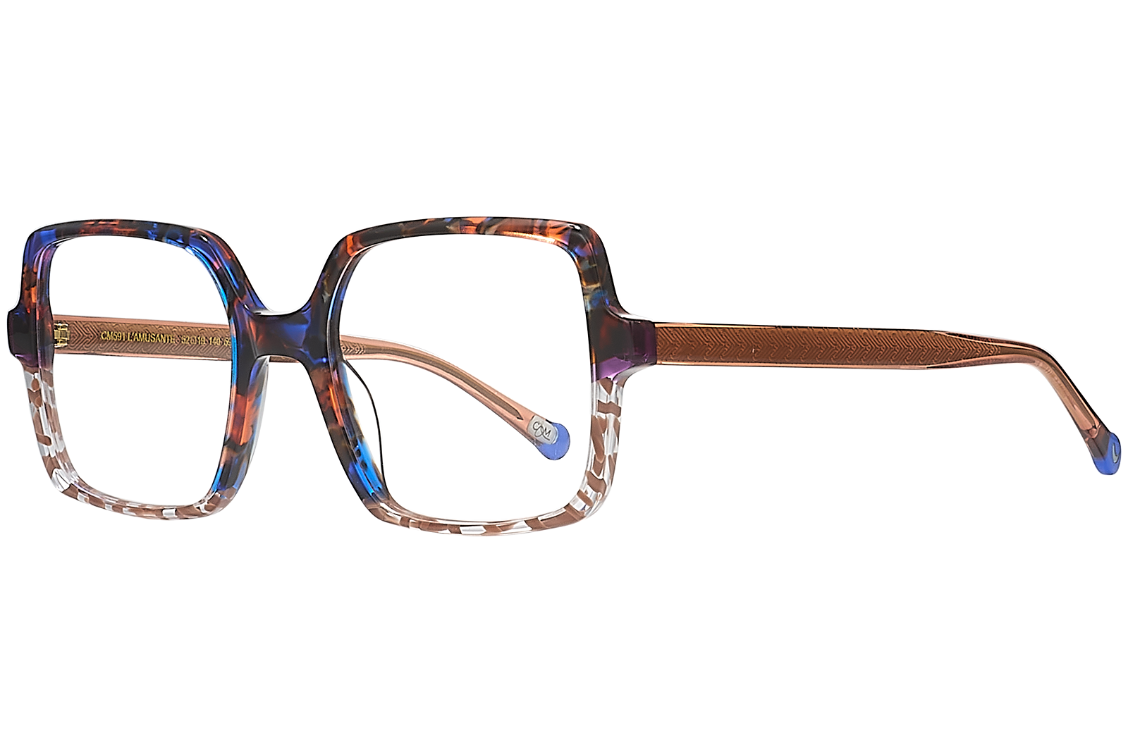 Clémence & Margaux L'Amusante lunettes de vue brun pailleté bleu