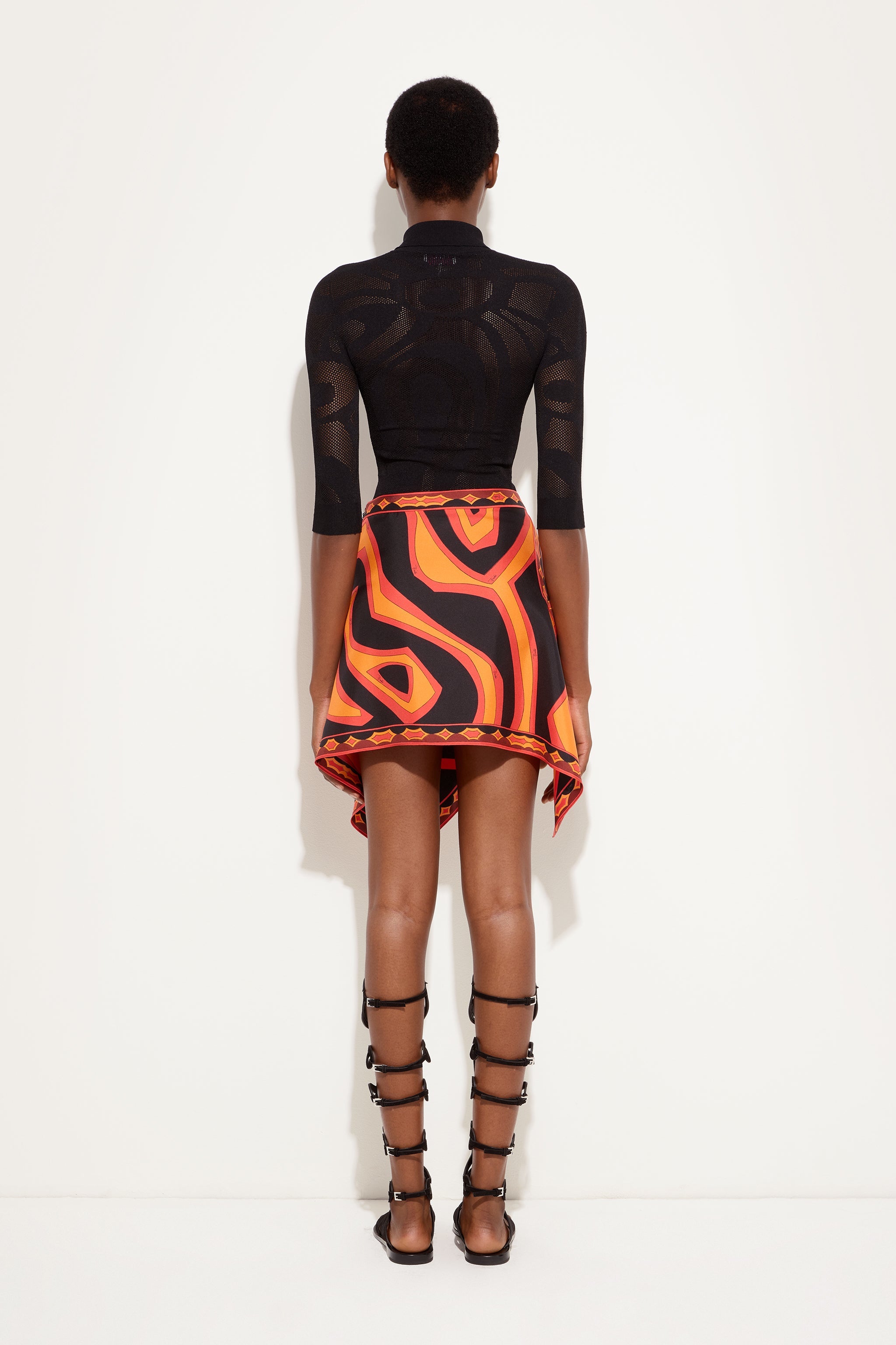 Emilio Pucci Polo Sans Coutures Jacquard Noir Marmo