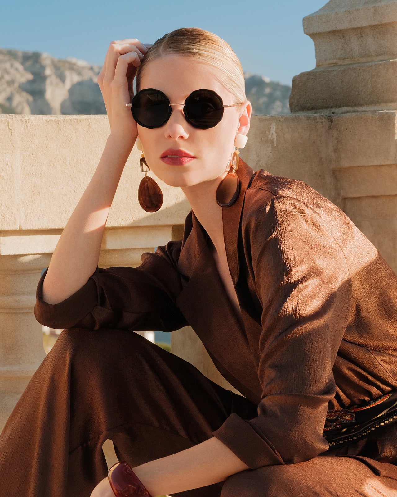 Clémence & Margaux Solaires La Palmina lunettes de soleil noir polarisé
