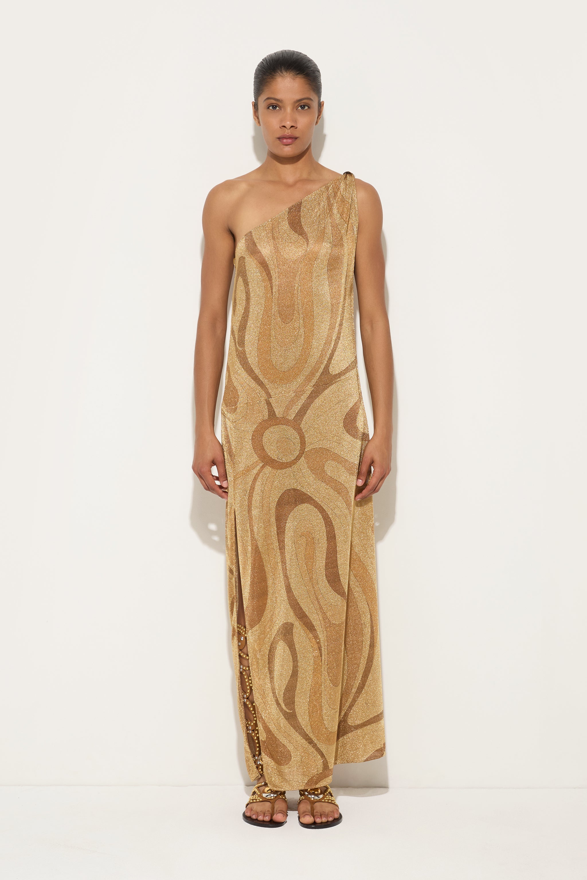 Emilio Pucci DRESSES Abito Marmo robe or lamé