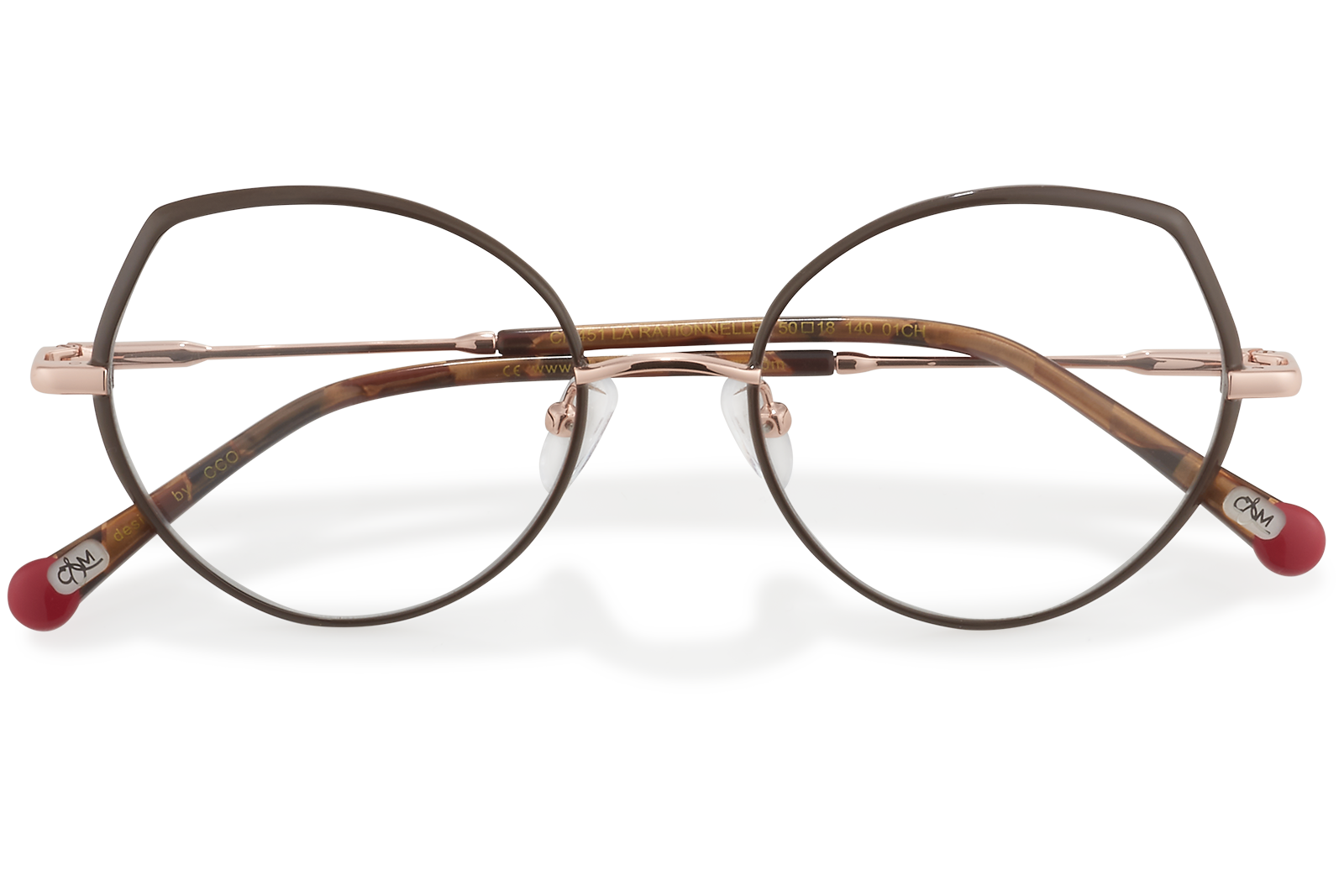 Clémence & Margaux La Rationnelle lunettes de vue taupe doré