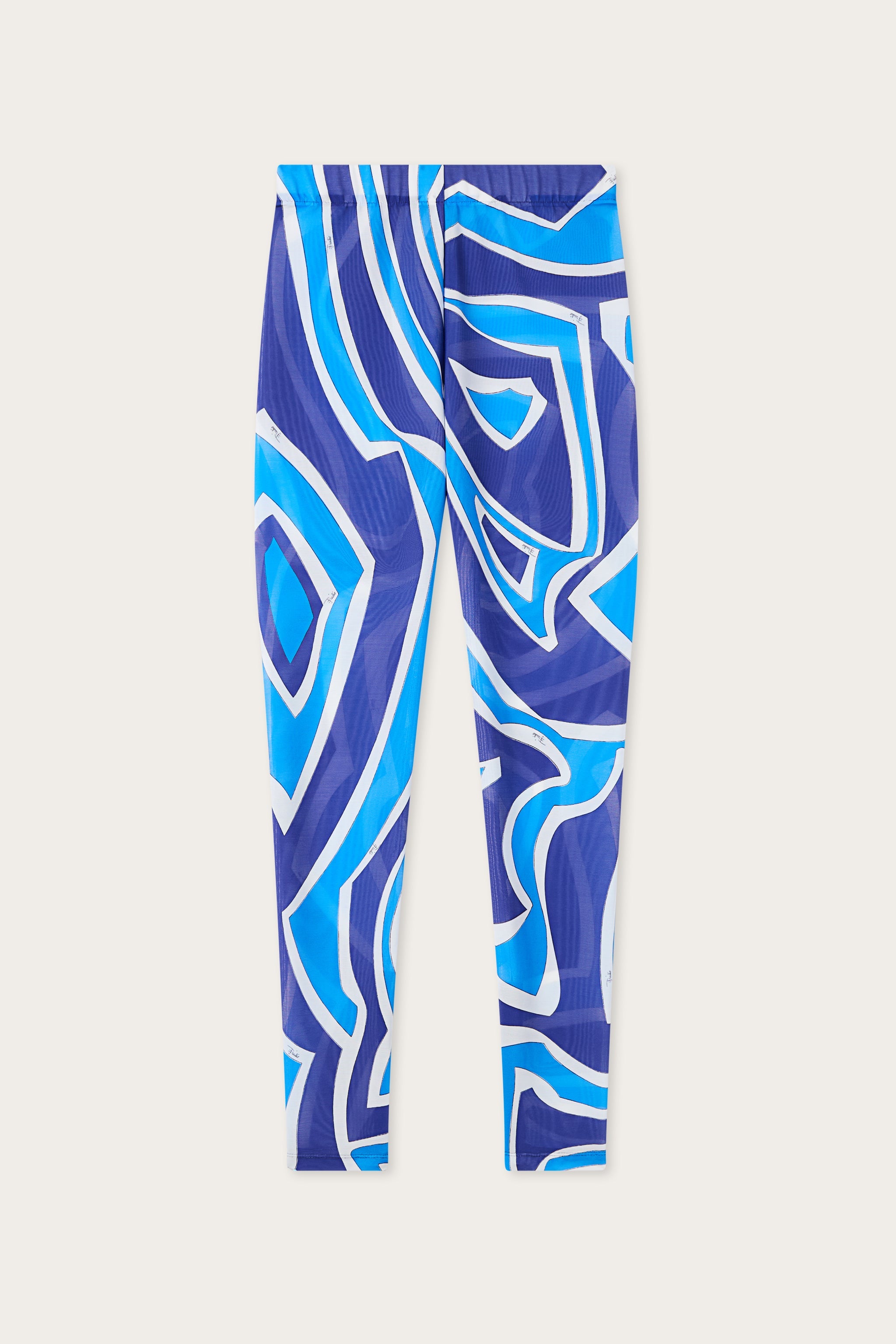 Emilio Pucci Legging Labirinto Lycra Femme Turquoise Zip