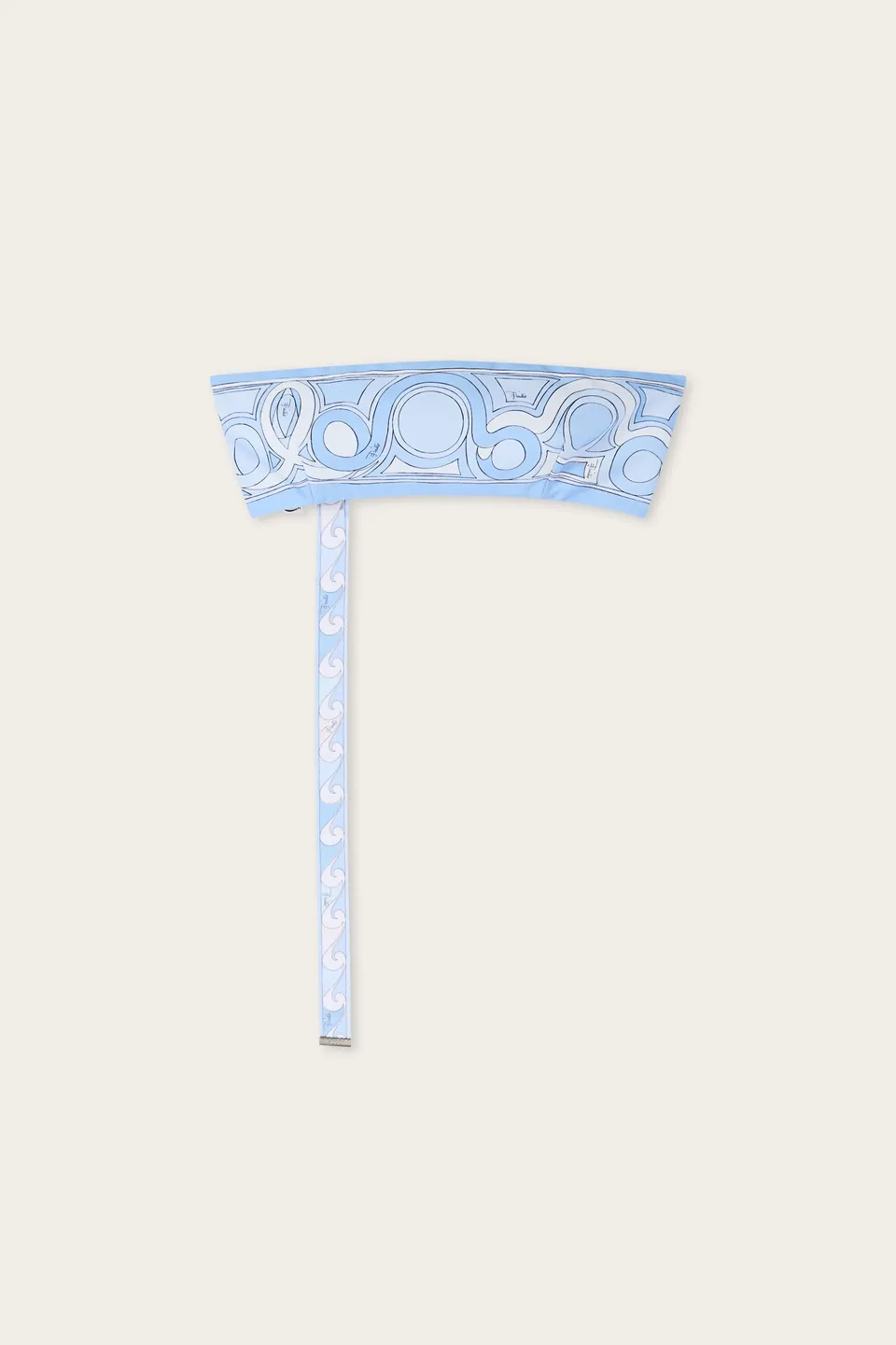 Emilio Pucci Top Bandeau Bleu Clair Coton Kwango