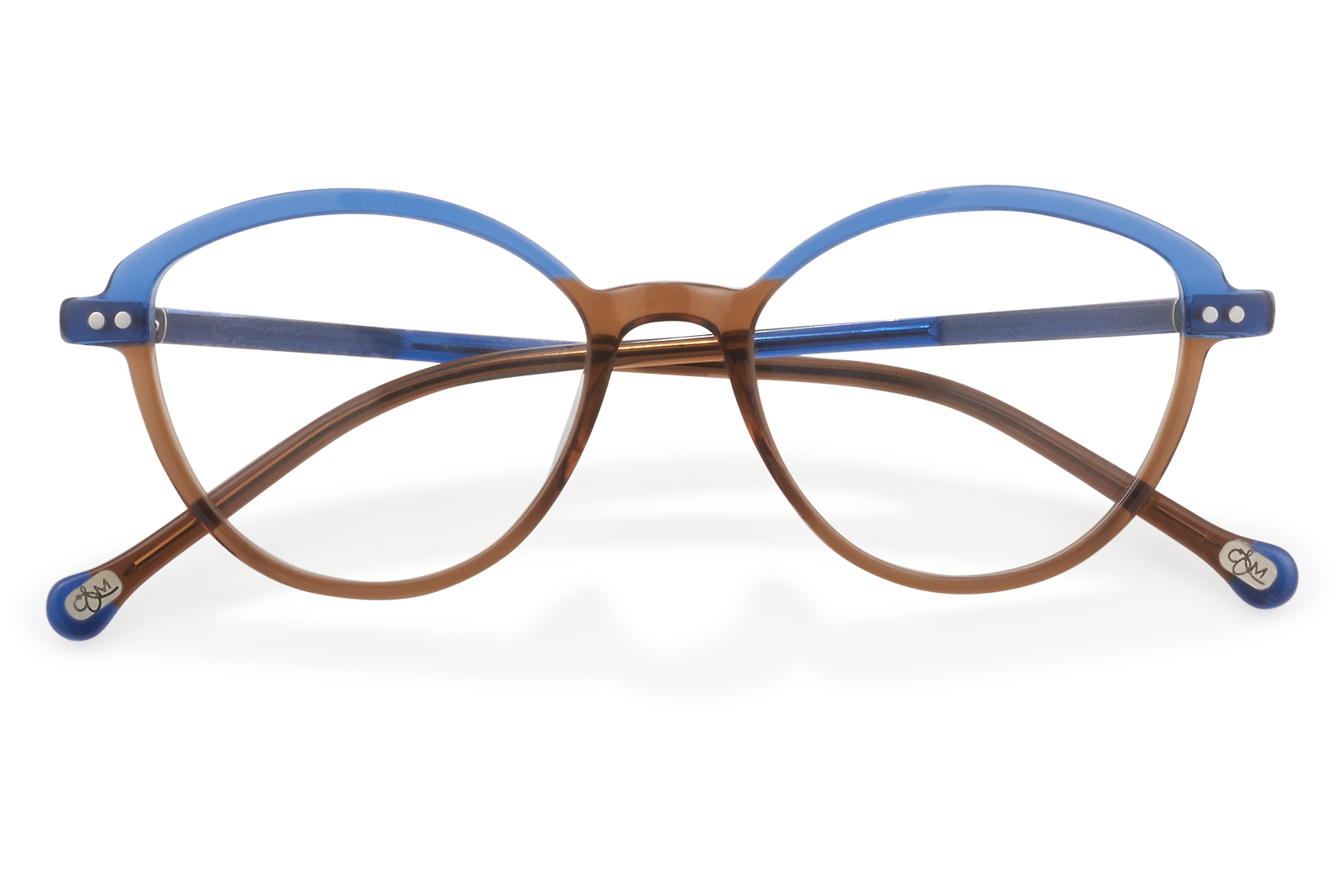 Clémence & Margaux La Tendre lunettes de vue Brun & Bleu ovale