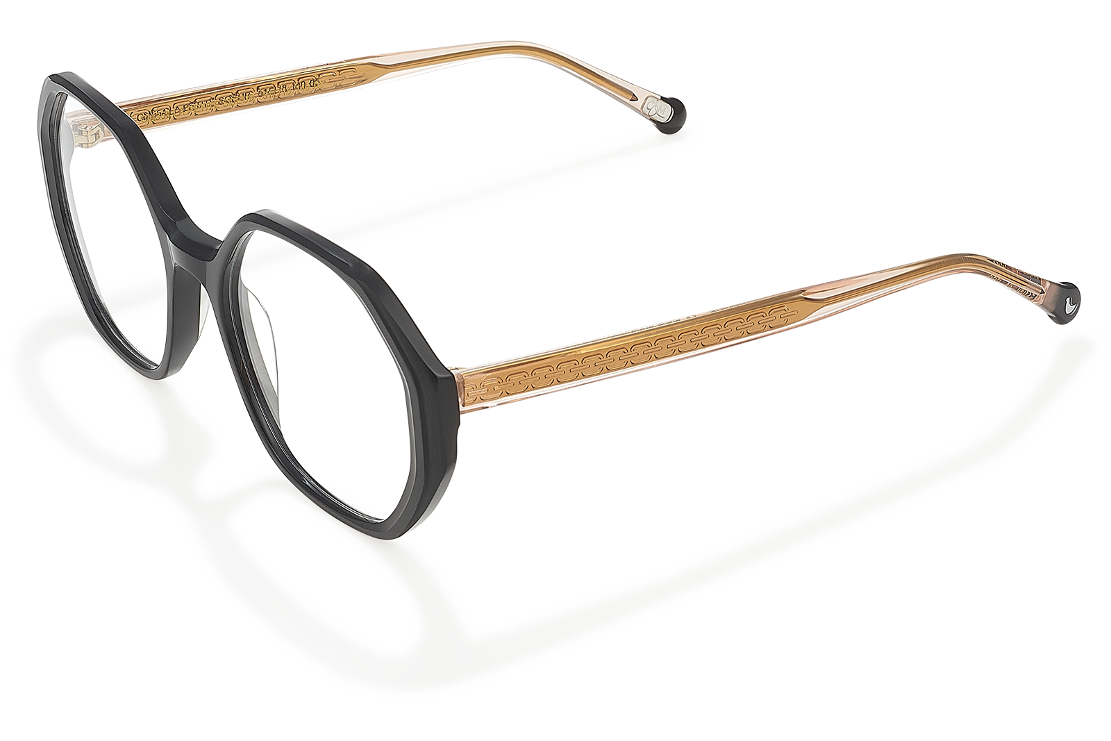 Clémence & Margaux Petite Sœur lunettes de vue doré kaki tonneau