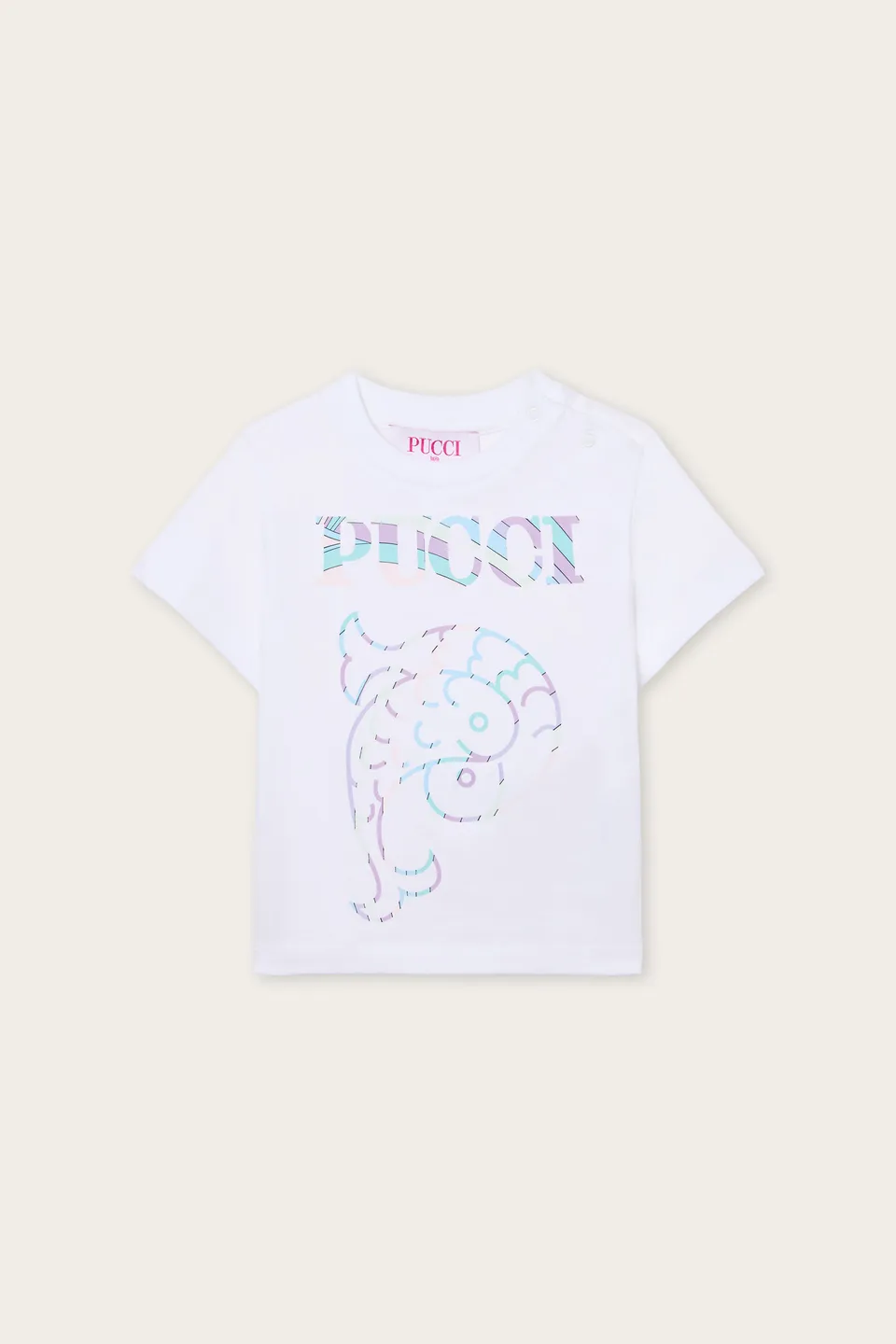 Emilio Pucci T-shirt bébé coton bio blanc